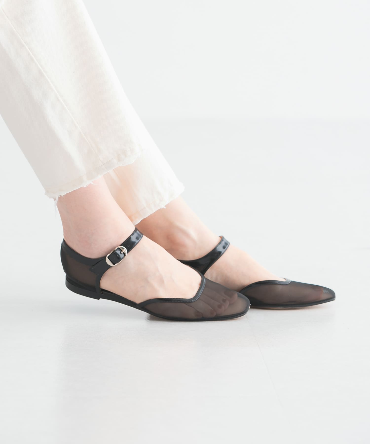 LE MONDE BERYL　MARYJANE SANDAL MESH BLACK 36