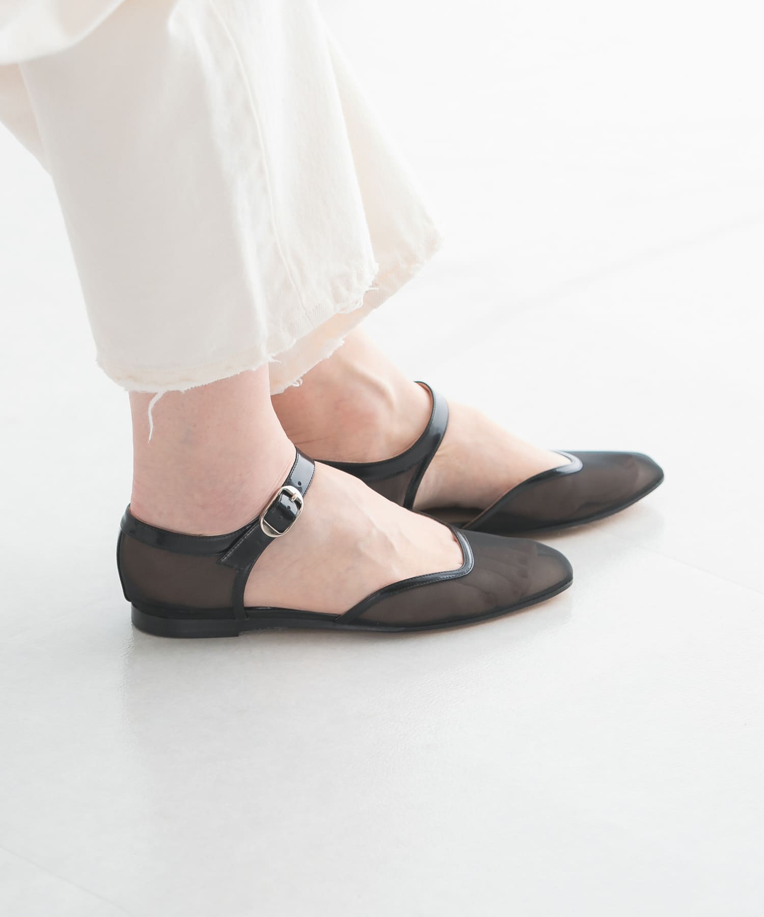 LE MONDE BERYL　MARYJANE SANDAL MESH BLACK 36