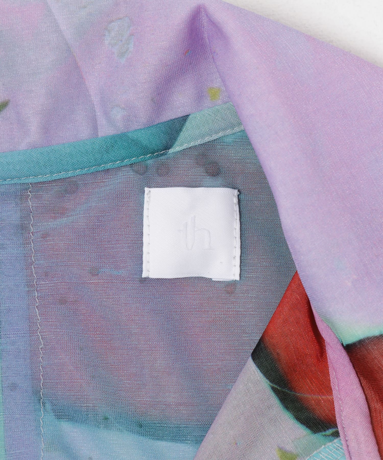 TARO HORIUCHI　Print Sheer Polo Top color 0