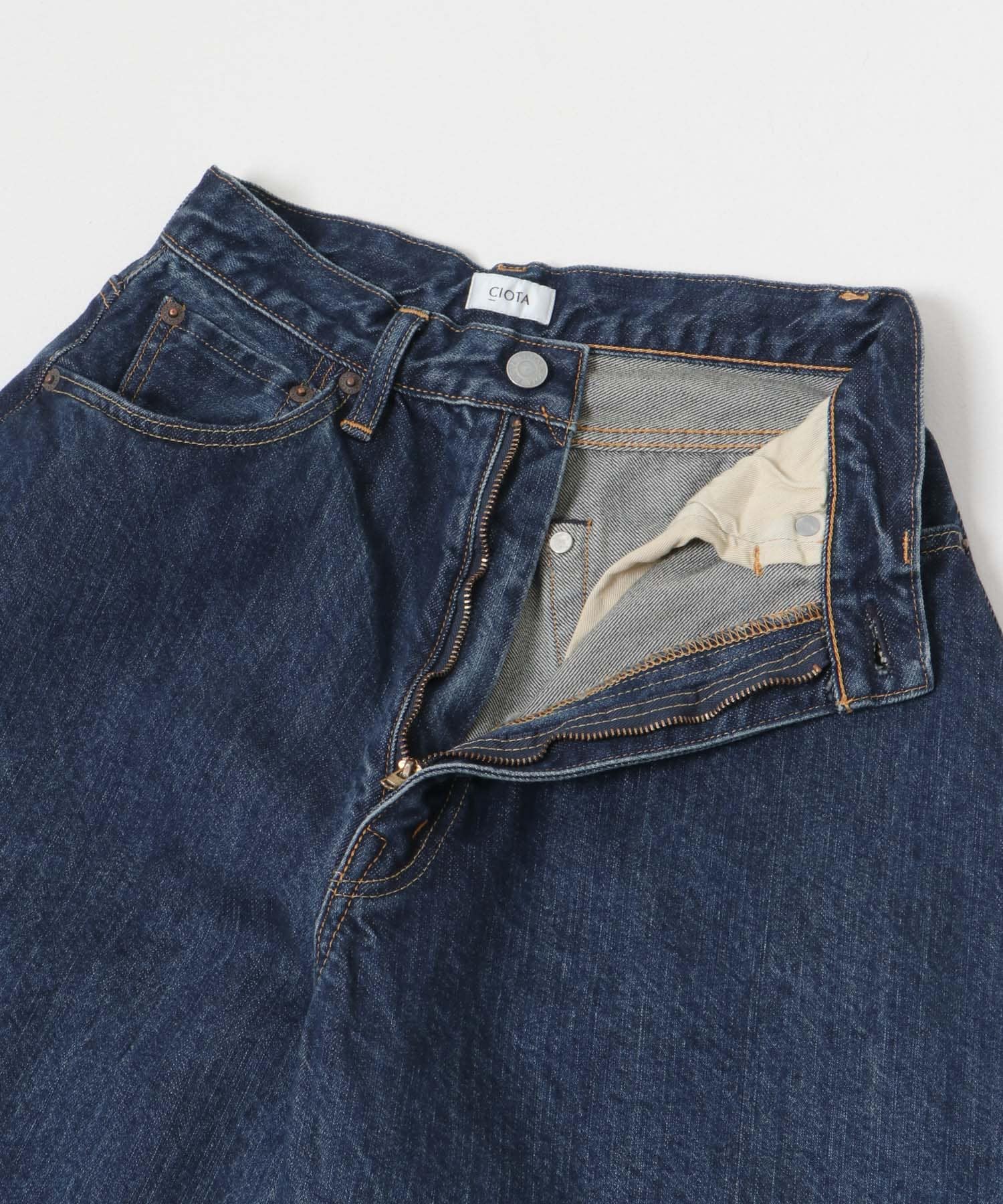 CIOTA　High rise 5 Pocket Pants Dark Blue 26