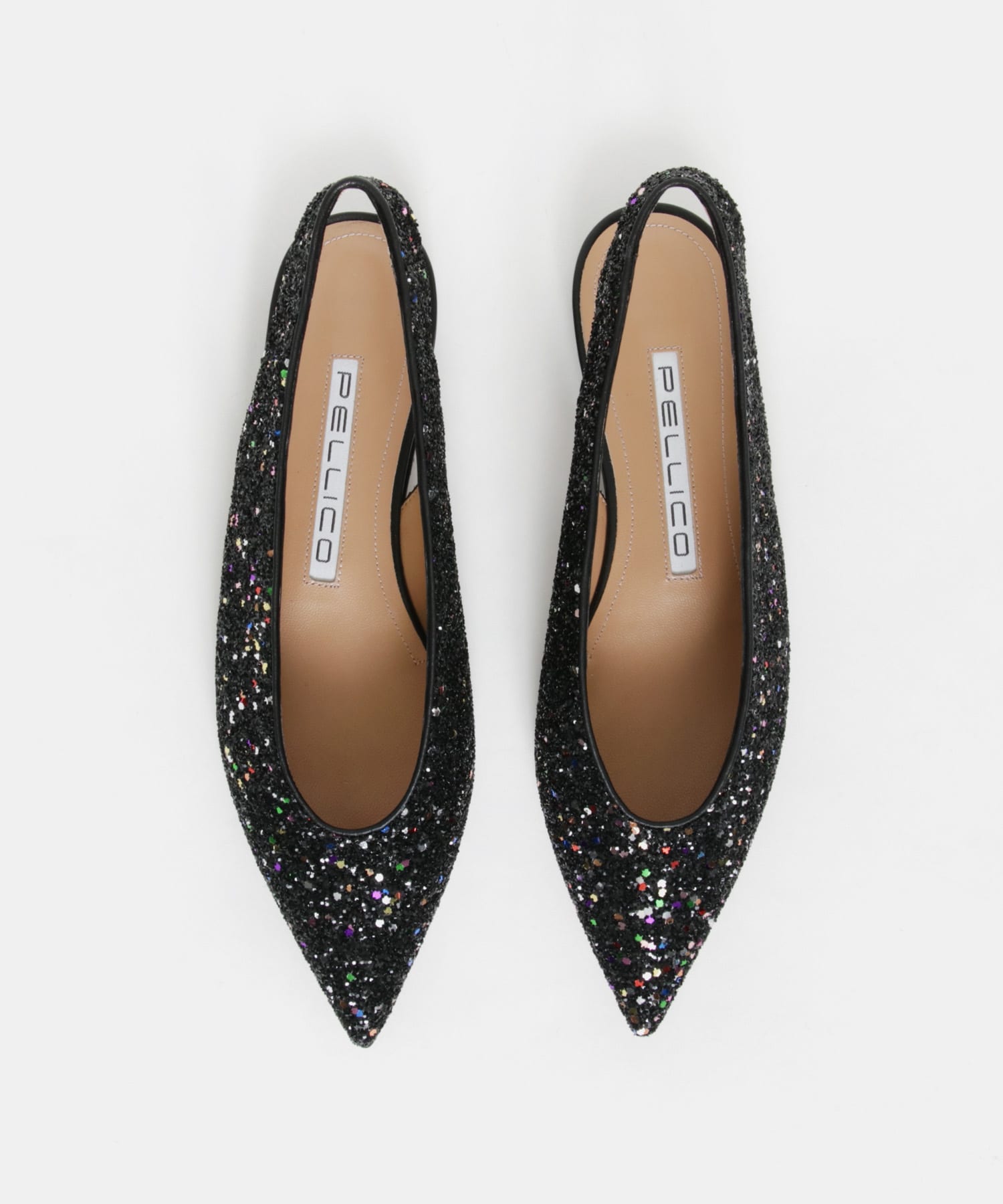 PELLICO　ANIMA DEEP CUT SLING BACK NERO 36
