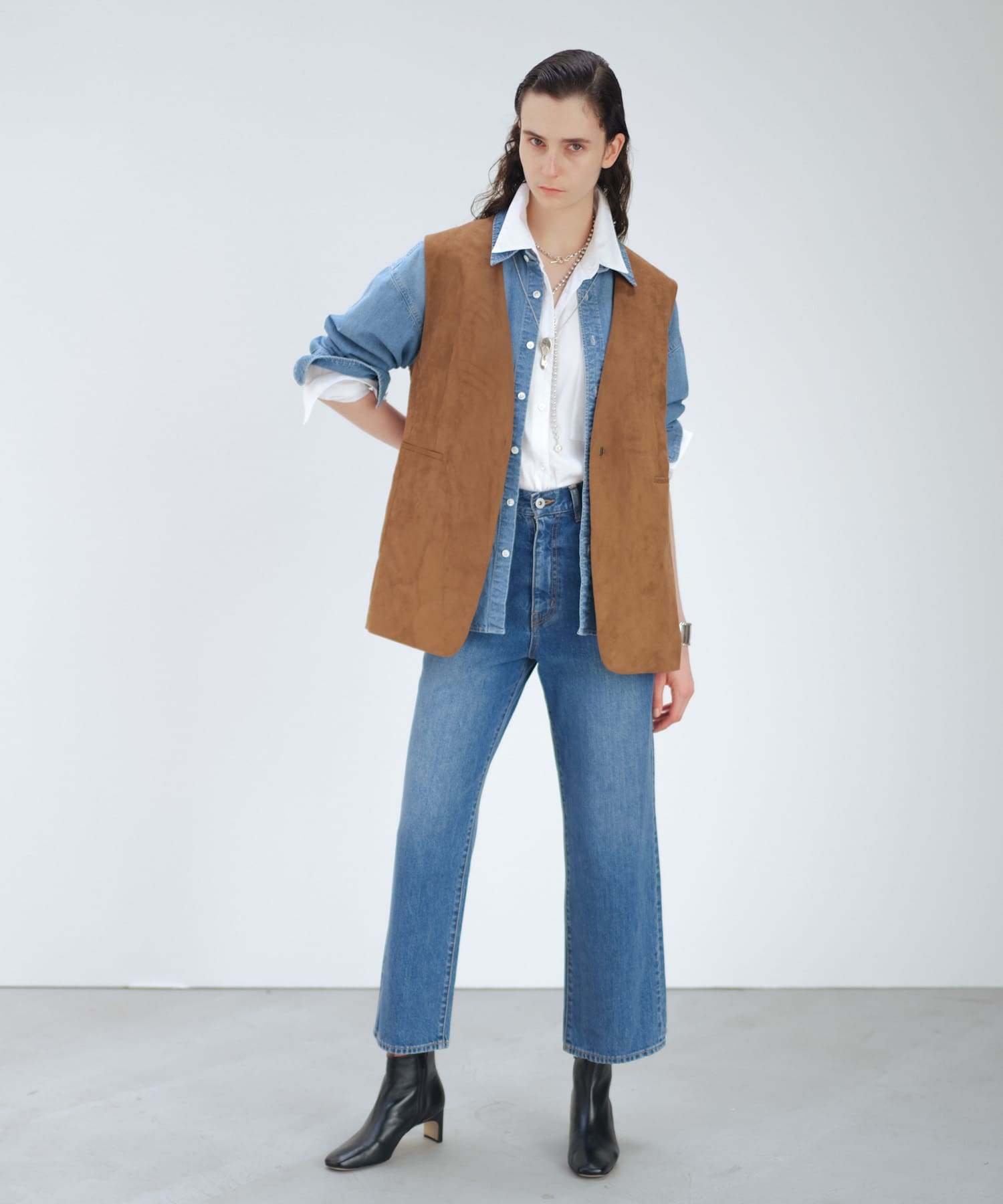 CORSO ROMA, 9　LEATHER BOOTS BLACK 36