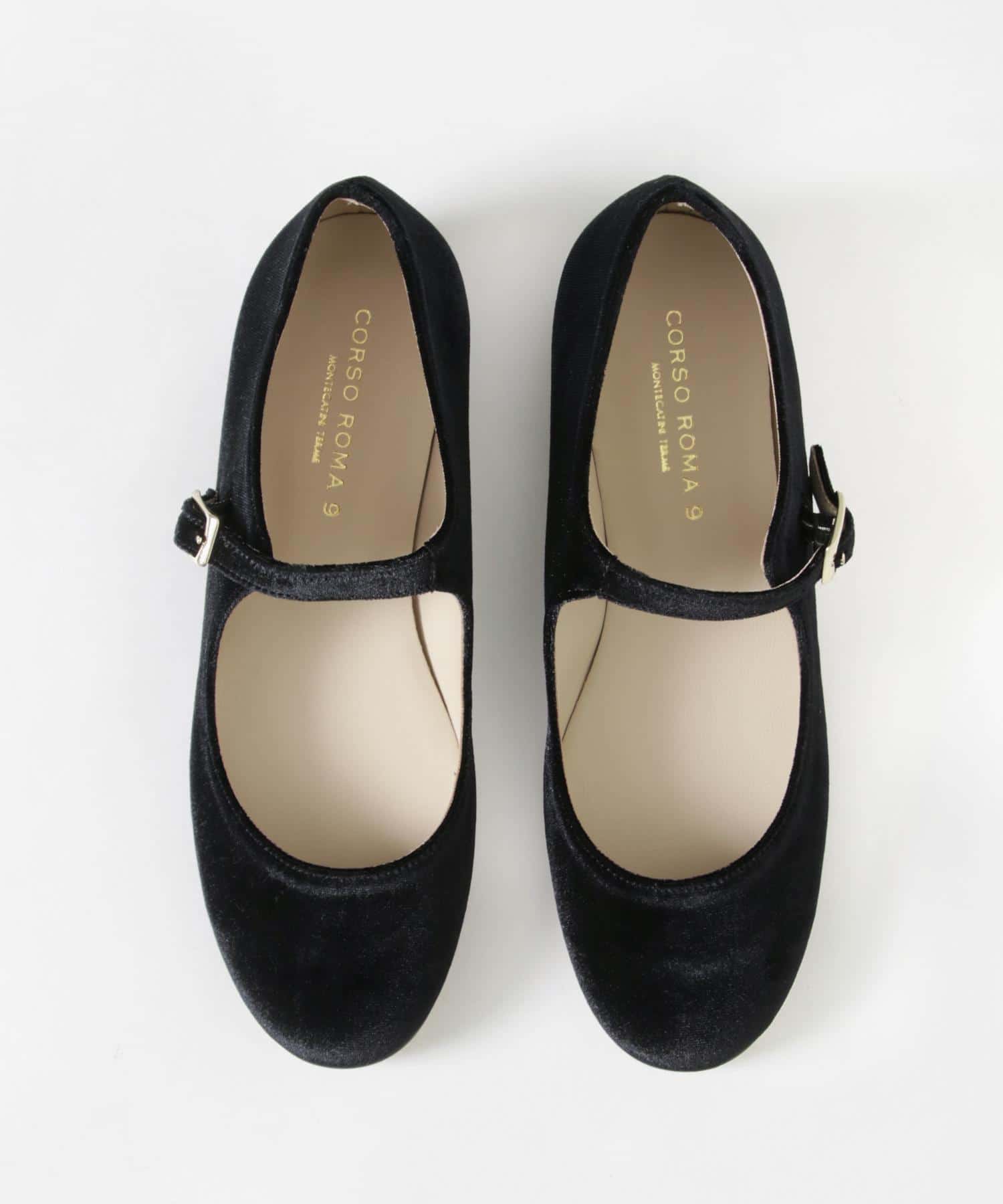 CORSO ROMA, 9　VELVET SHOES BLACK 36