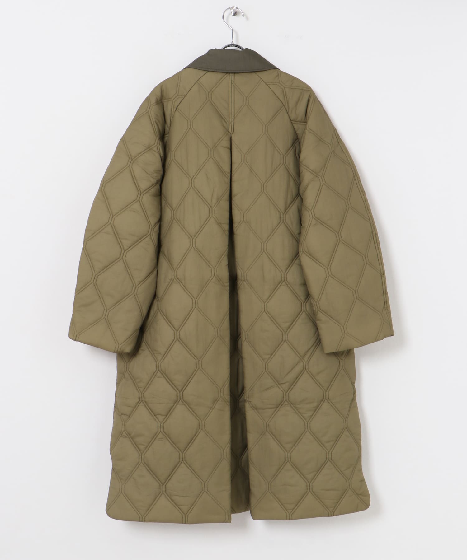 GANNI　Quilt Raglan Midi Coat Kalamata XXS/XS