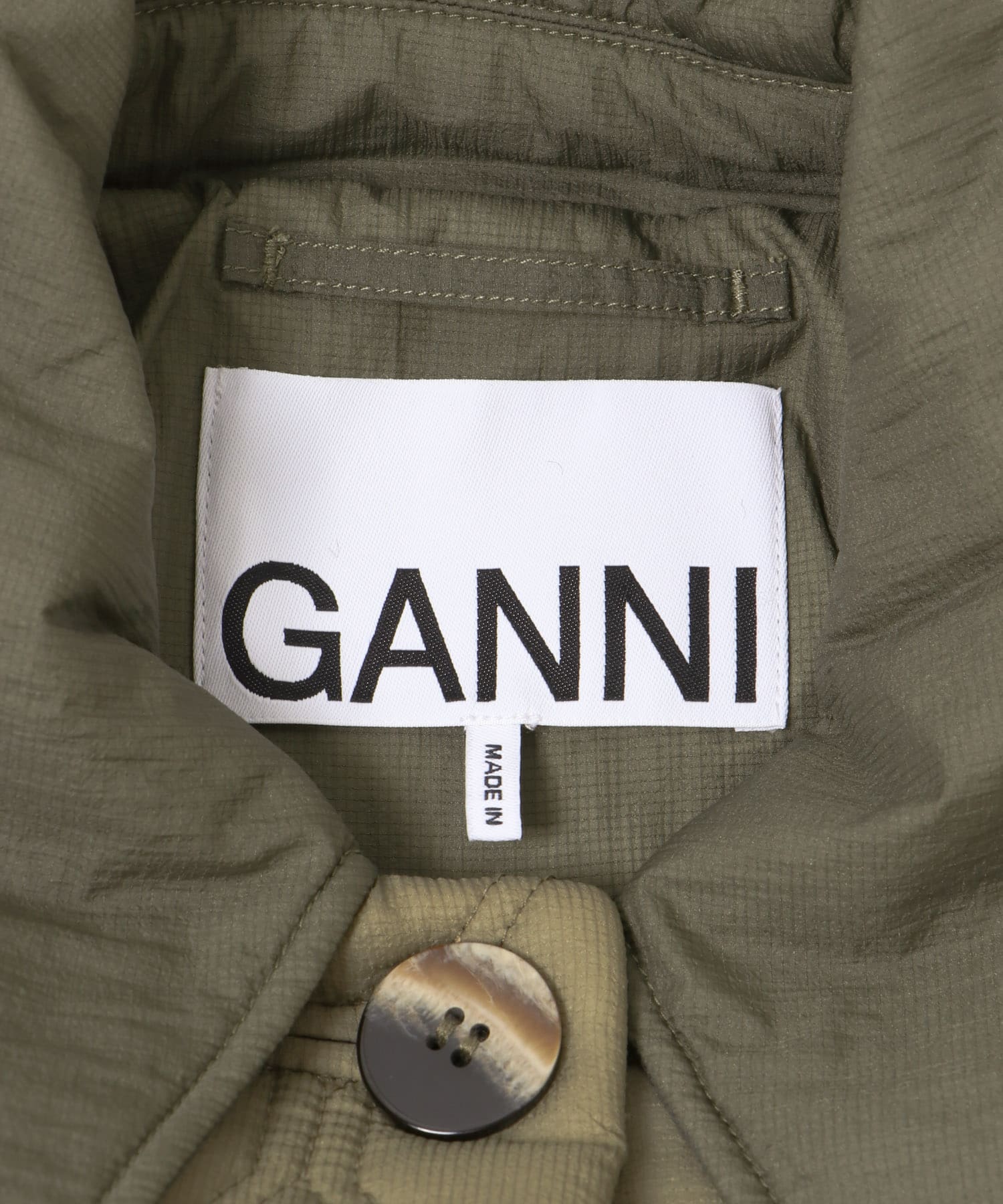 GANNI　Quilt Raglan Midi Coat Kalamata XXS/XS
