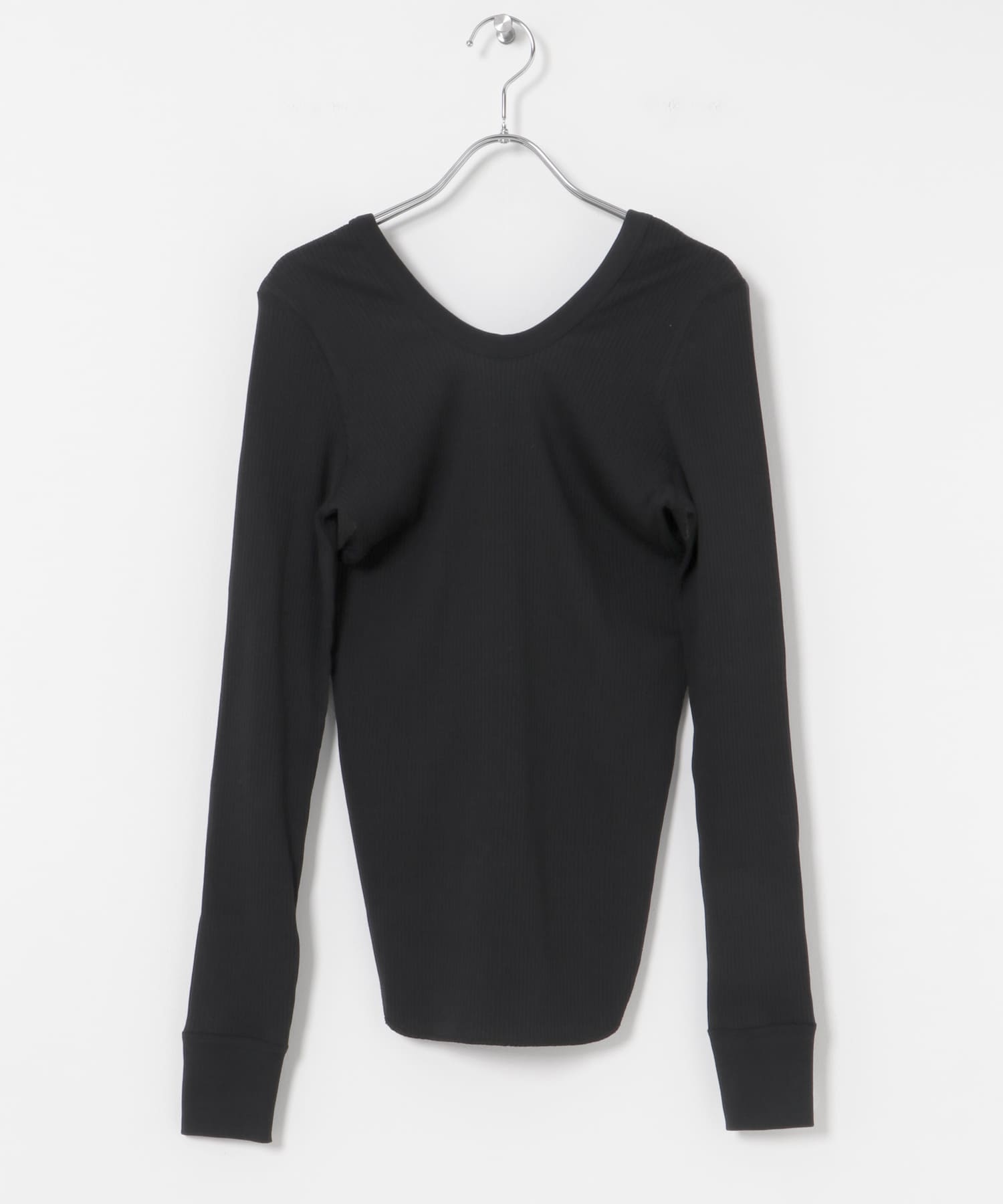 HAKUJI　Organic Cotton Long-Sleeve Pullover BLACK FREE