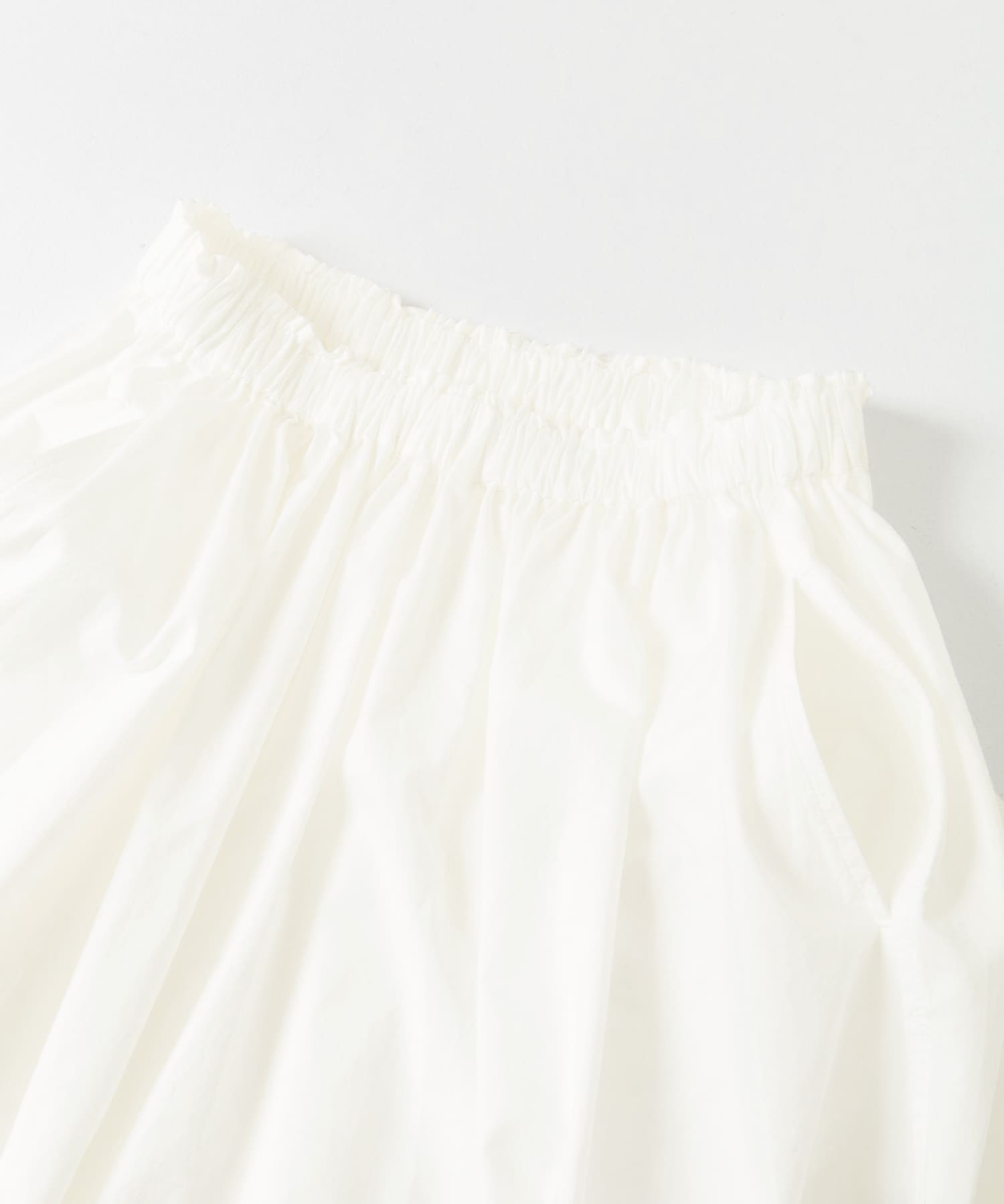 Nomat　Shirring Skirt White 1