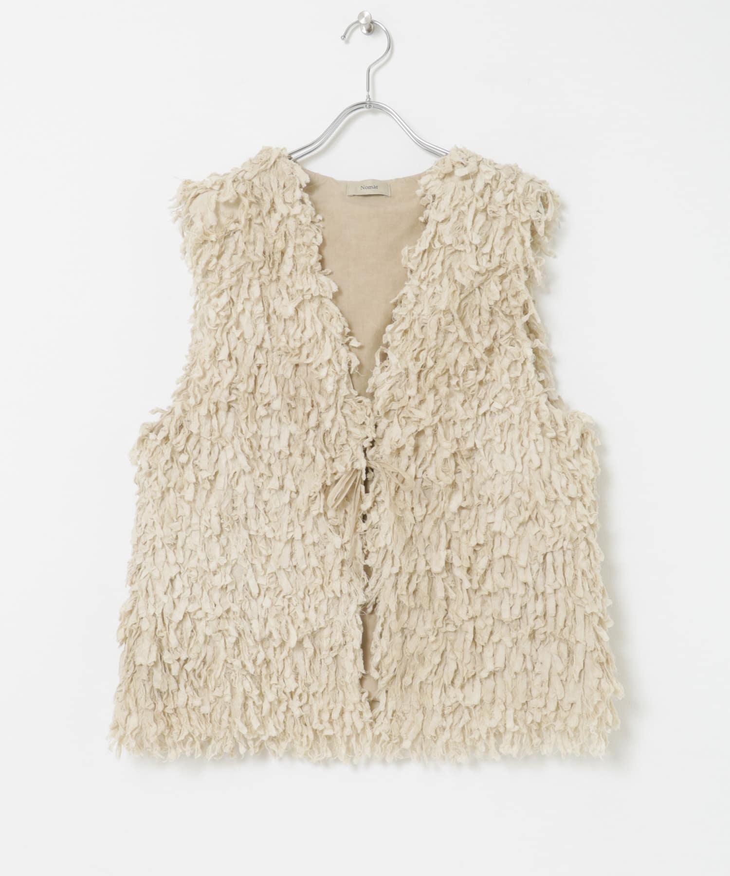 Nomat　Fringe Vest Beige 1