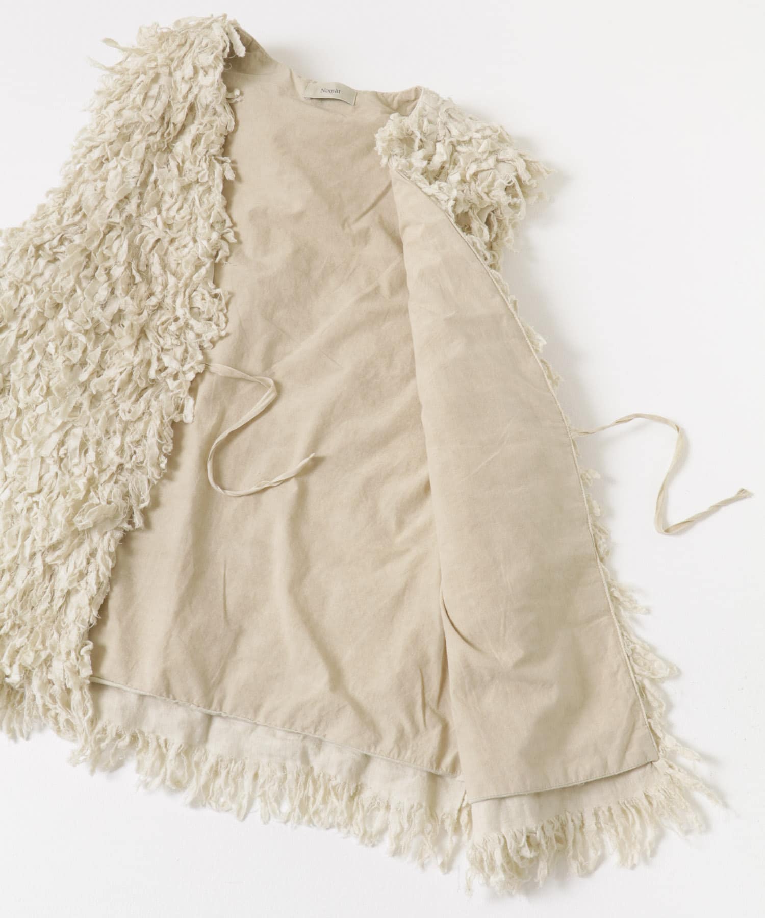 Nomat　Fringe Vest Beige 1