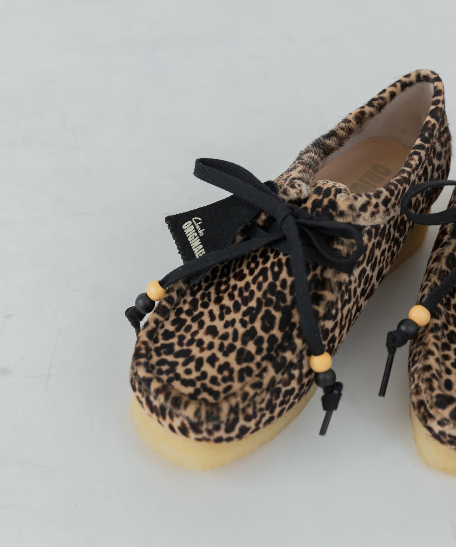 Clarks　wallabee leopard 4.5