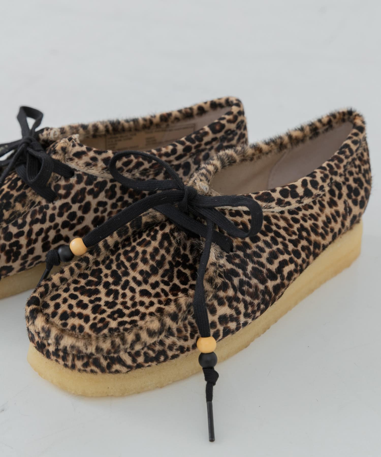 Clarks　wallabee leopard 4.5