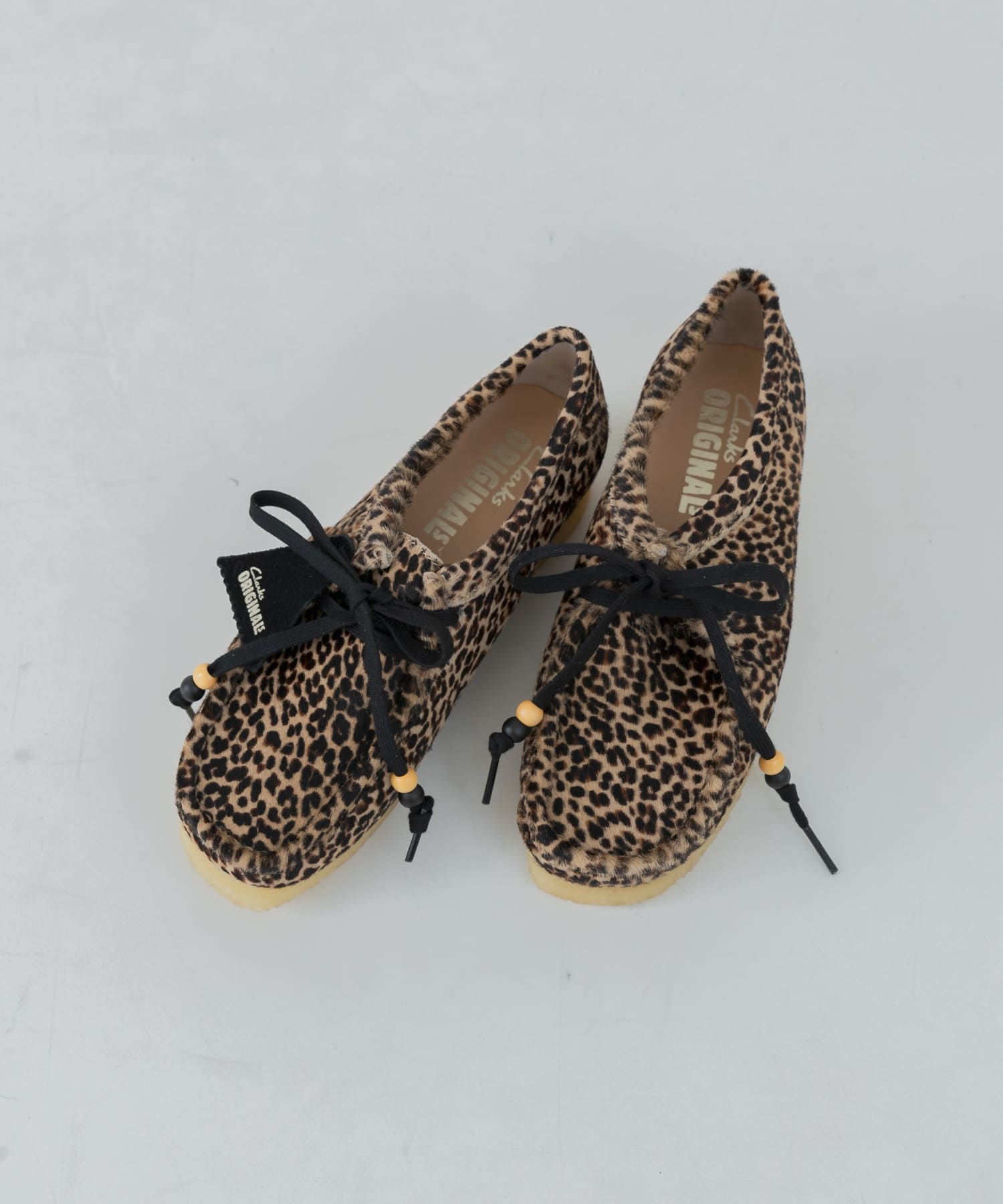 Clarks　wallabee leopard 4.5