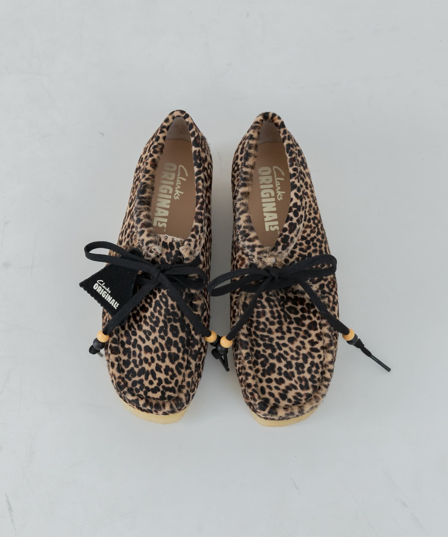 Clarks　wallabee leopard 4.5