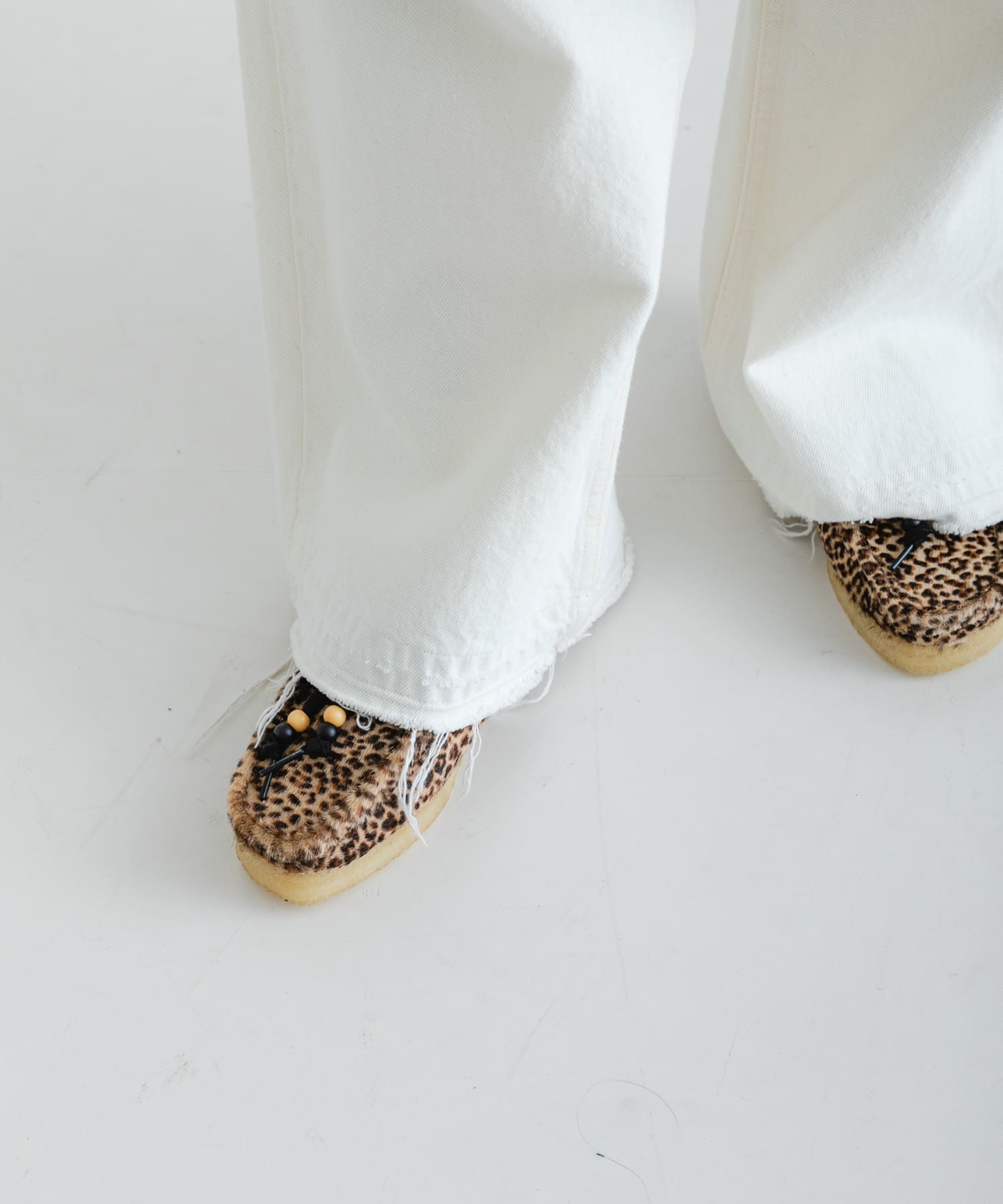 Clarks　wallabee leopard 4.5