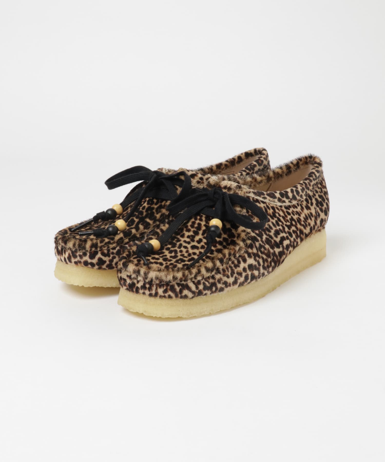 Clarks　wallabee leopard 4.5