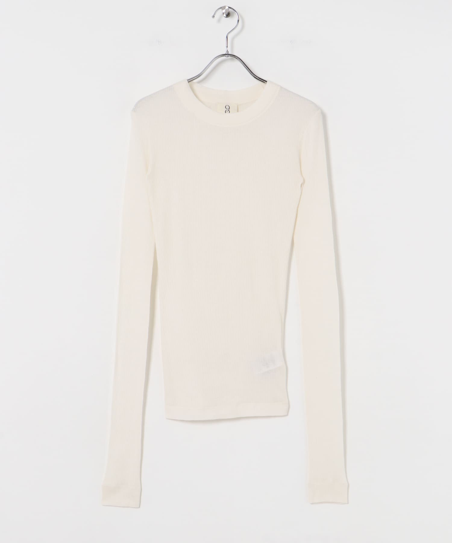 NINETY PERCENT　ANIS LT WEIGHT RIB TOP W WHITE S