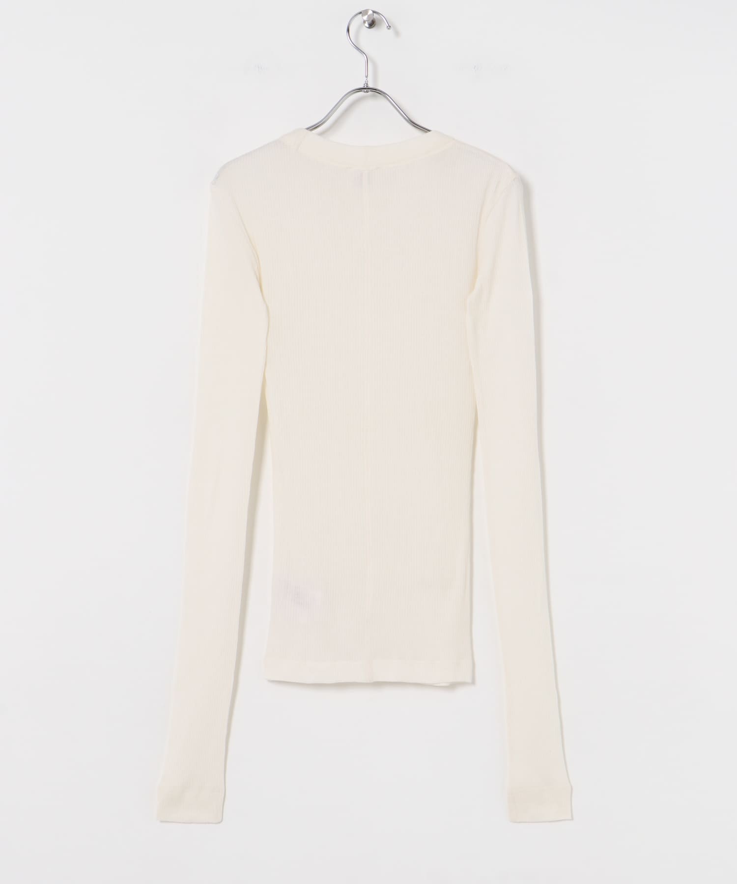 NINETY PERCENT　ANIS LT WEIGHT RIB TOP W WHITE S