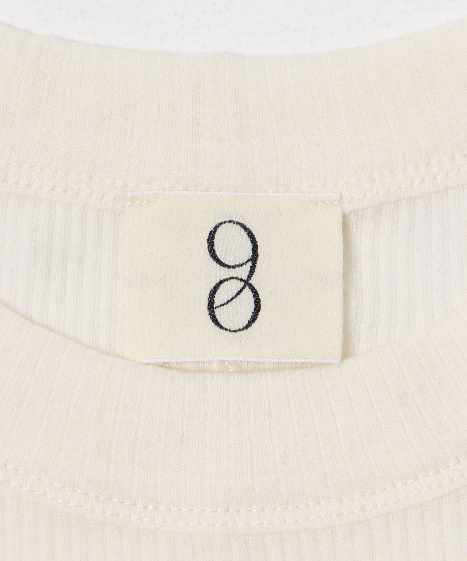 NINETY PERCENT　ANIS LT WEIGHT RIB TOP W WHITE S