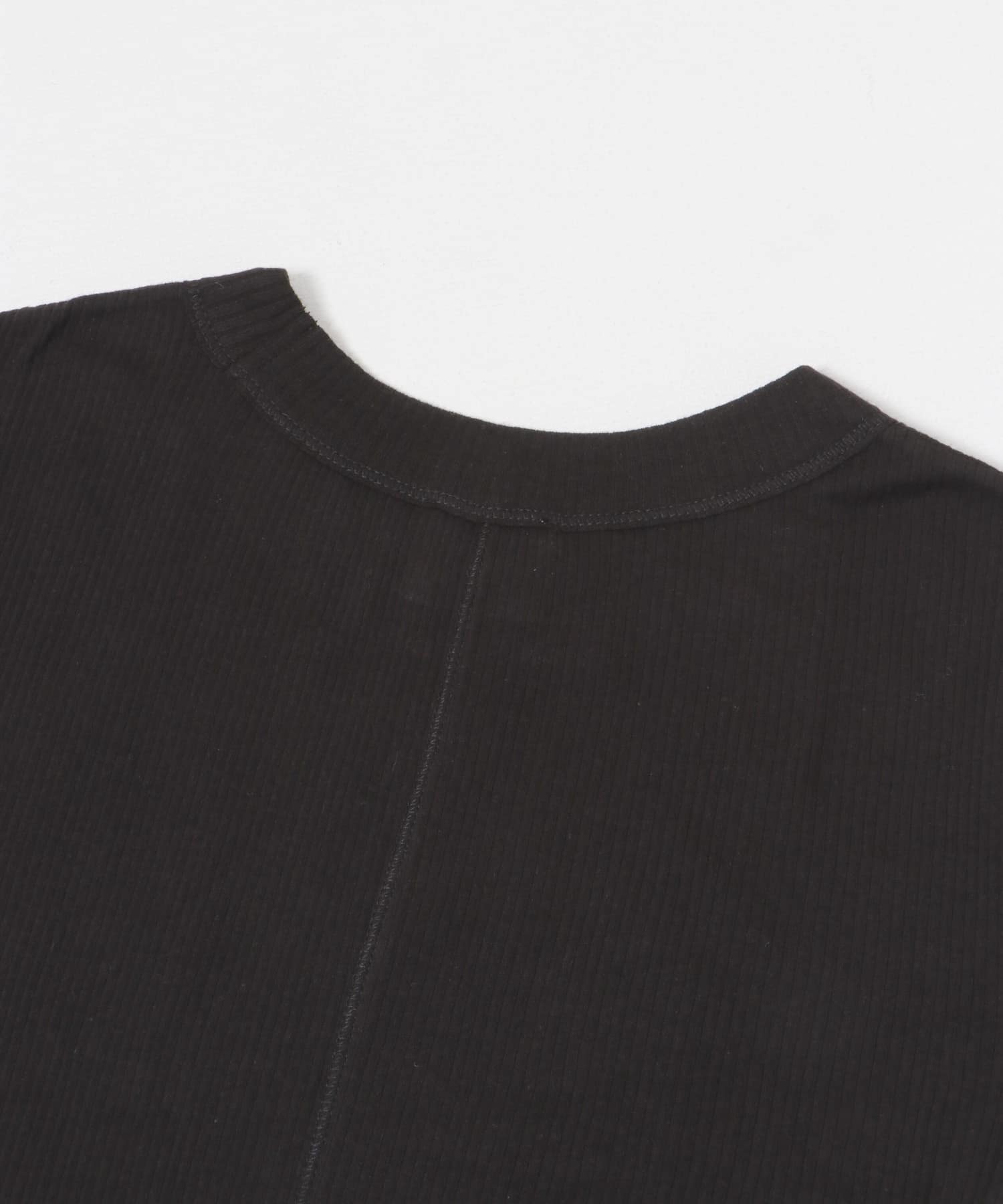 NINETY PERCENT　ANIS LT WEIGHT RIB TOP BLACK S