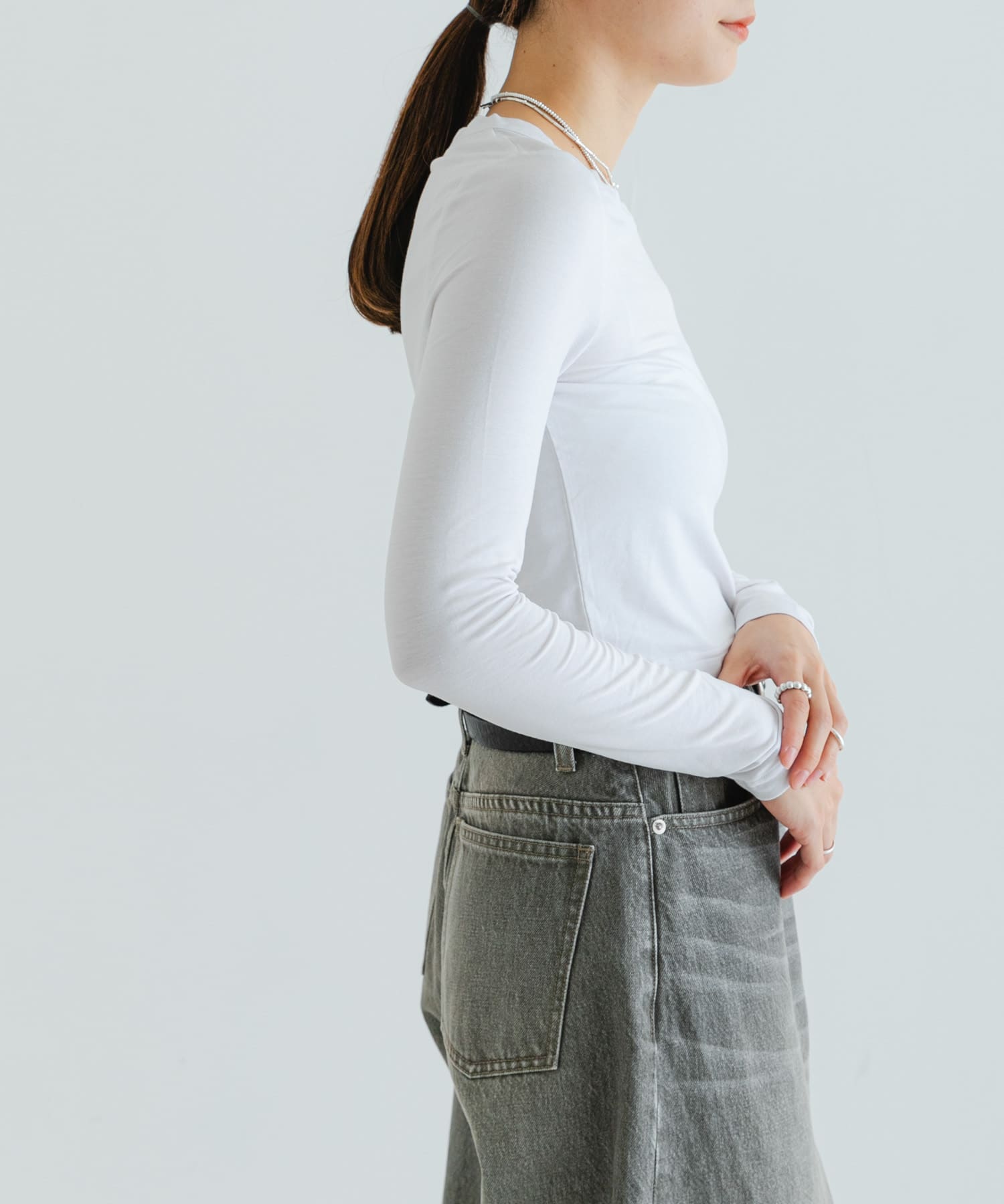 Hitomi URAKIMOU tiered tops サイズXS ホワイト tiptop+pocket ティップトッププラスポケット / 【2way】総刺繍