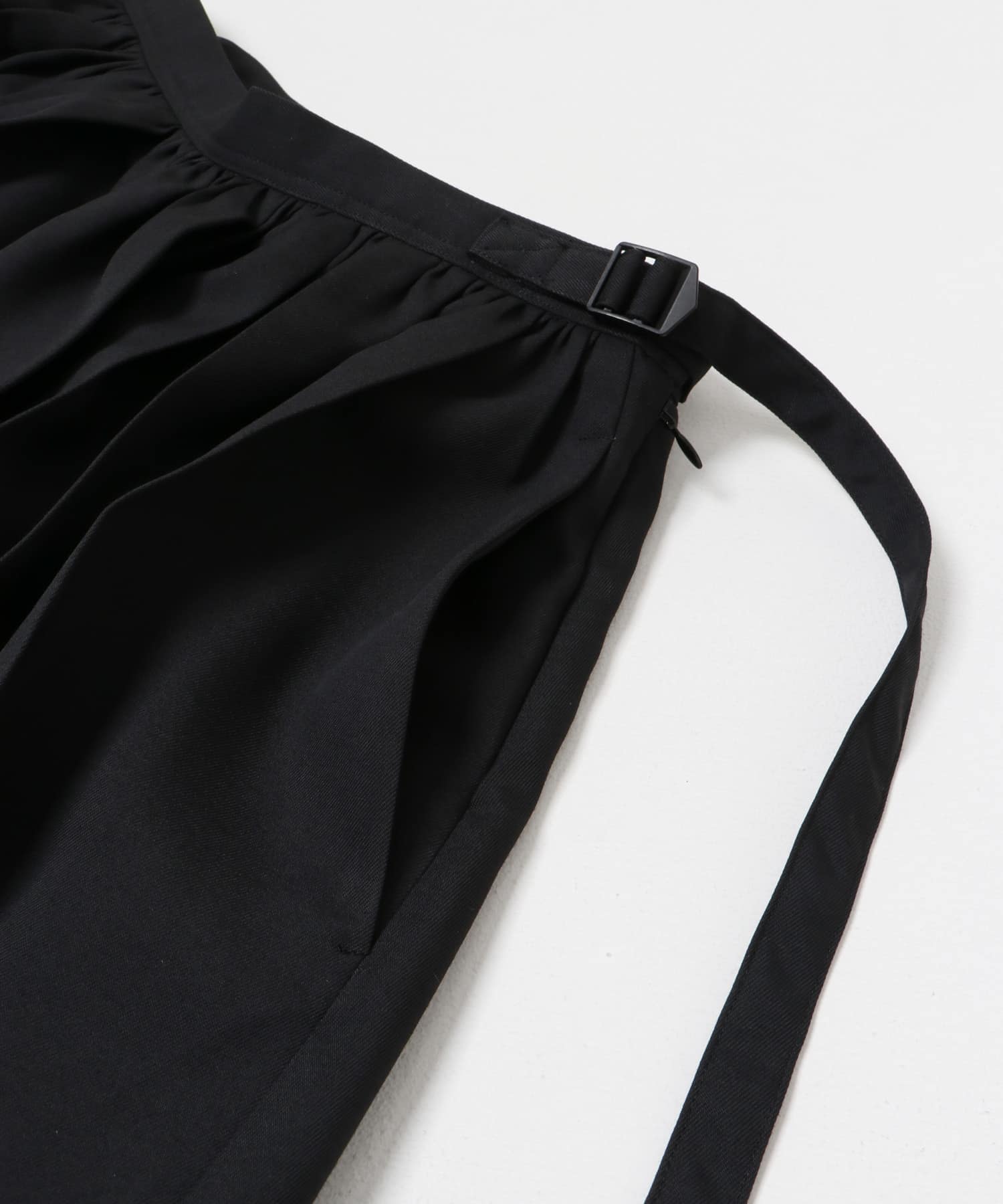 TARO HORIUCHI　Airy Random Pleated Skirt black 1
