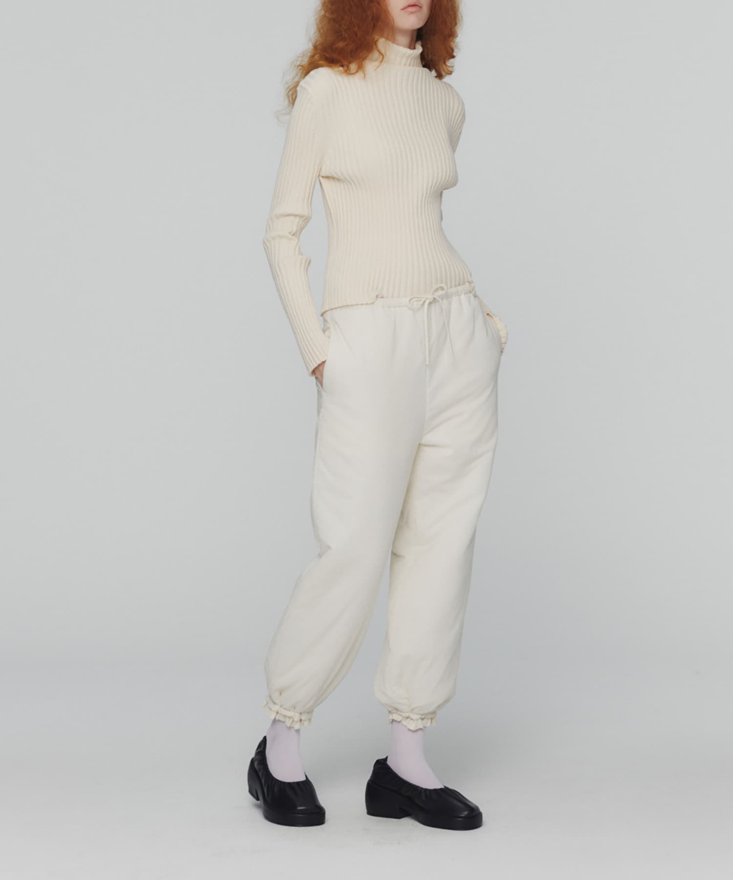 AMOMENTO　SHEER PADDED PANTS