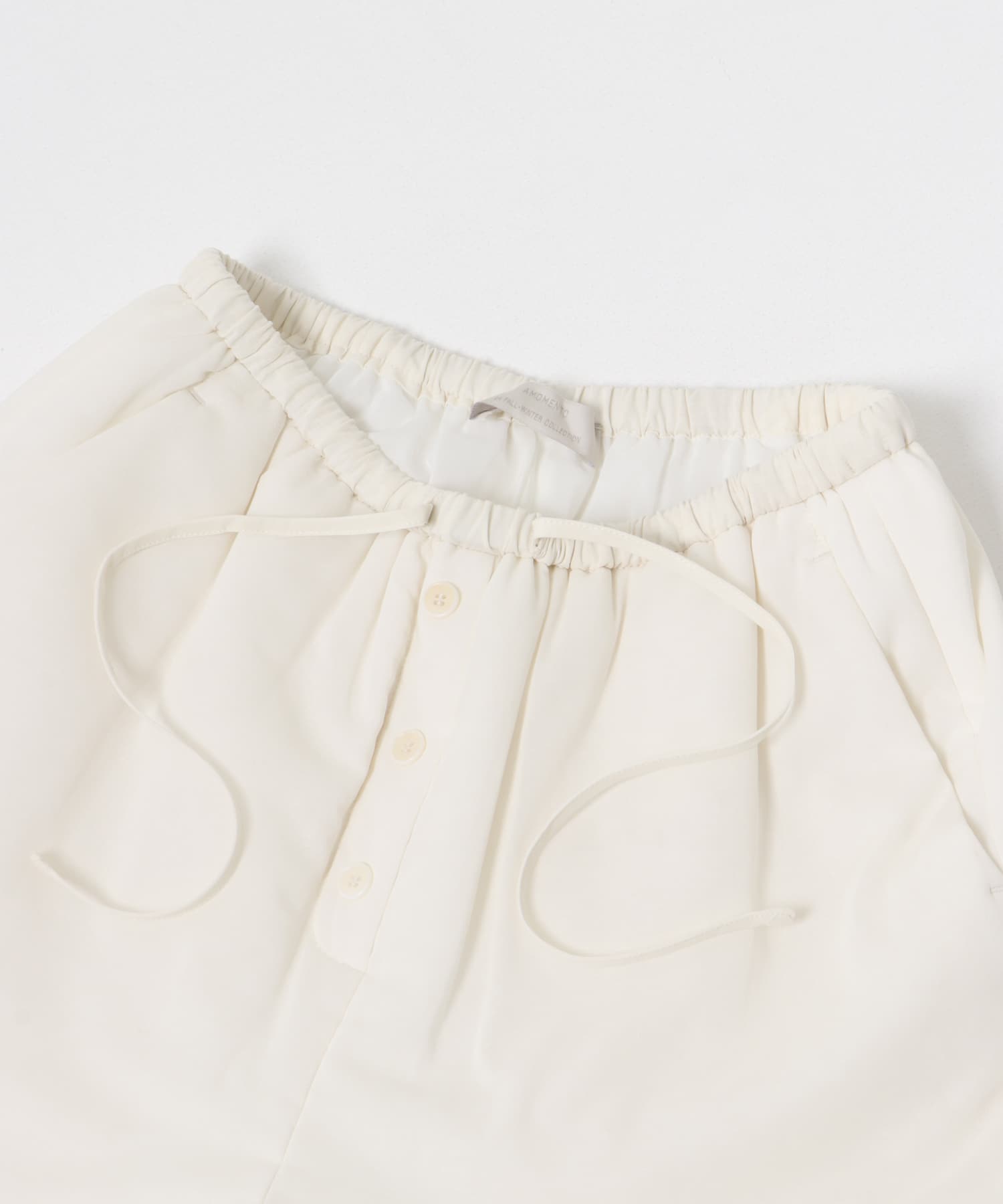 AMOMENTO　SHEER PADDED PANTS IVORY 0