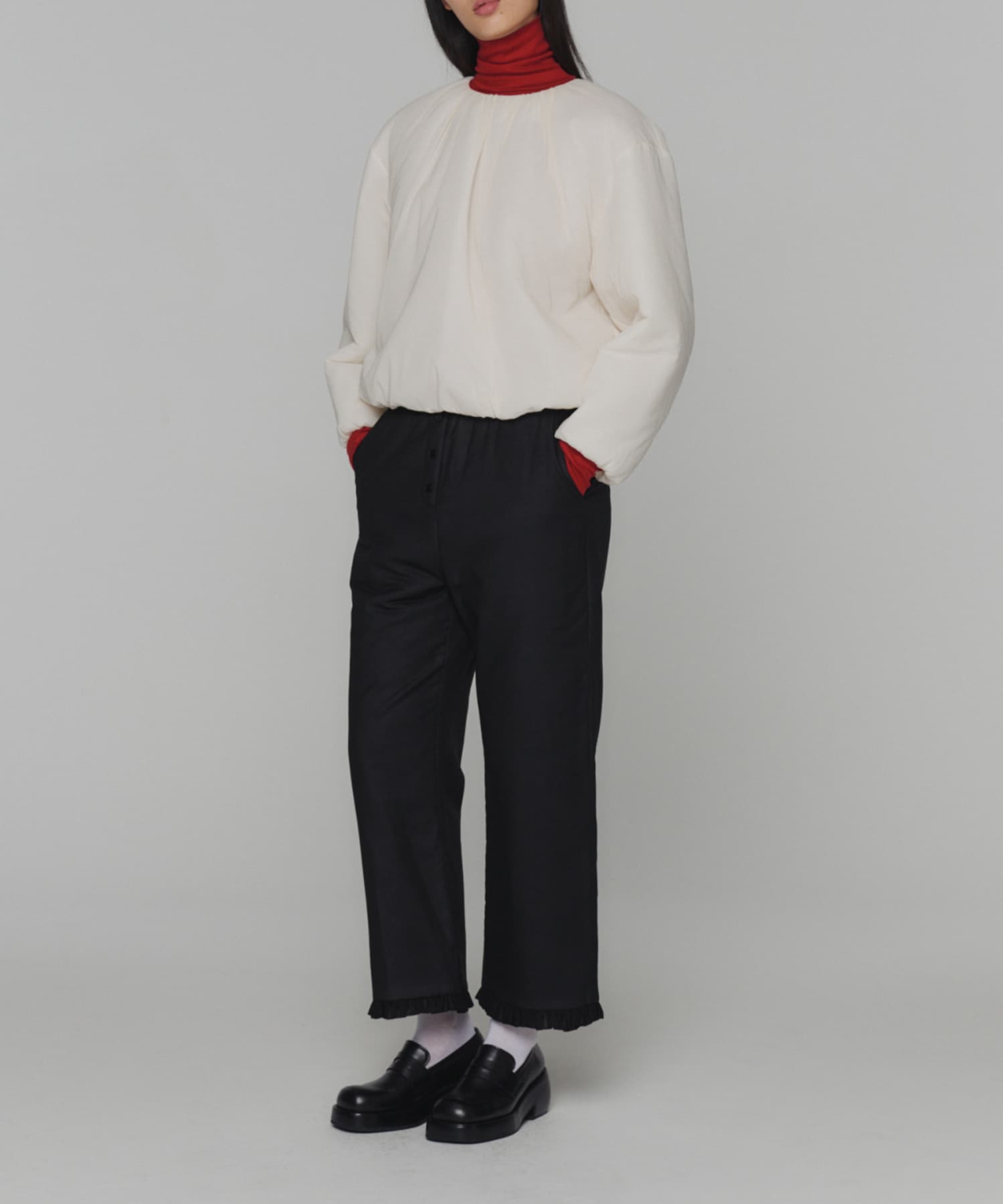 AMOMENTO　SHEER PADDED PANTS