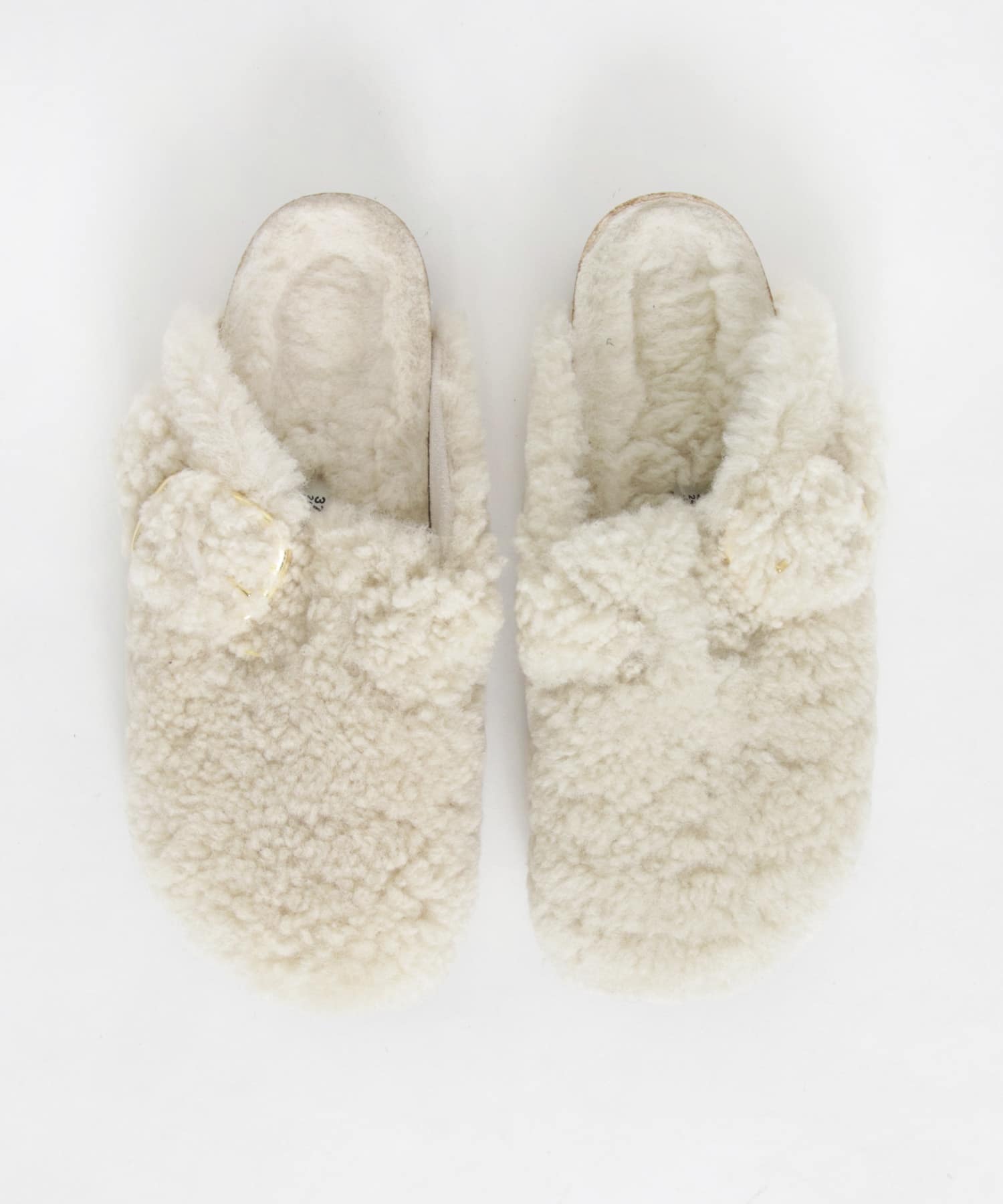BIRKENSTOCK　BOSTON BIG BUCKLE TEDDY EGGSHELL 36