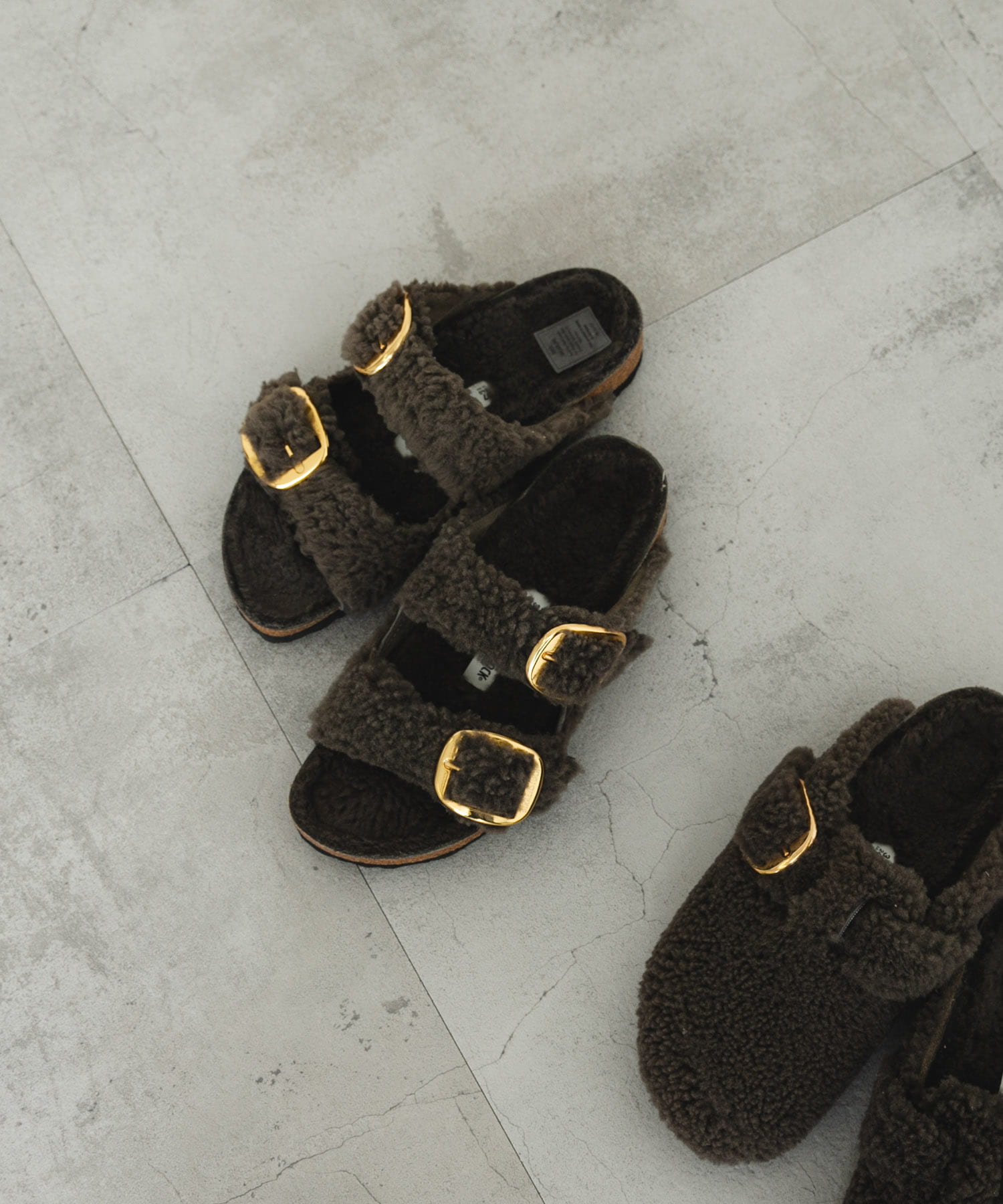 BIRKENSTOCK　ARIZONA BIG BUCKLE TEDDY GRAY 36