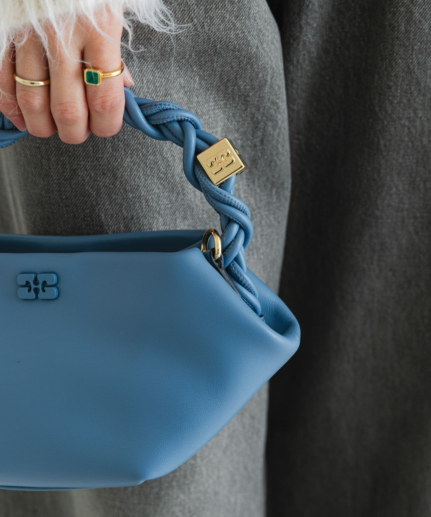 GANNI　Bou Bag Mini Dusty Blue -