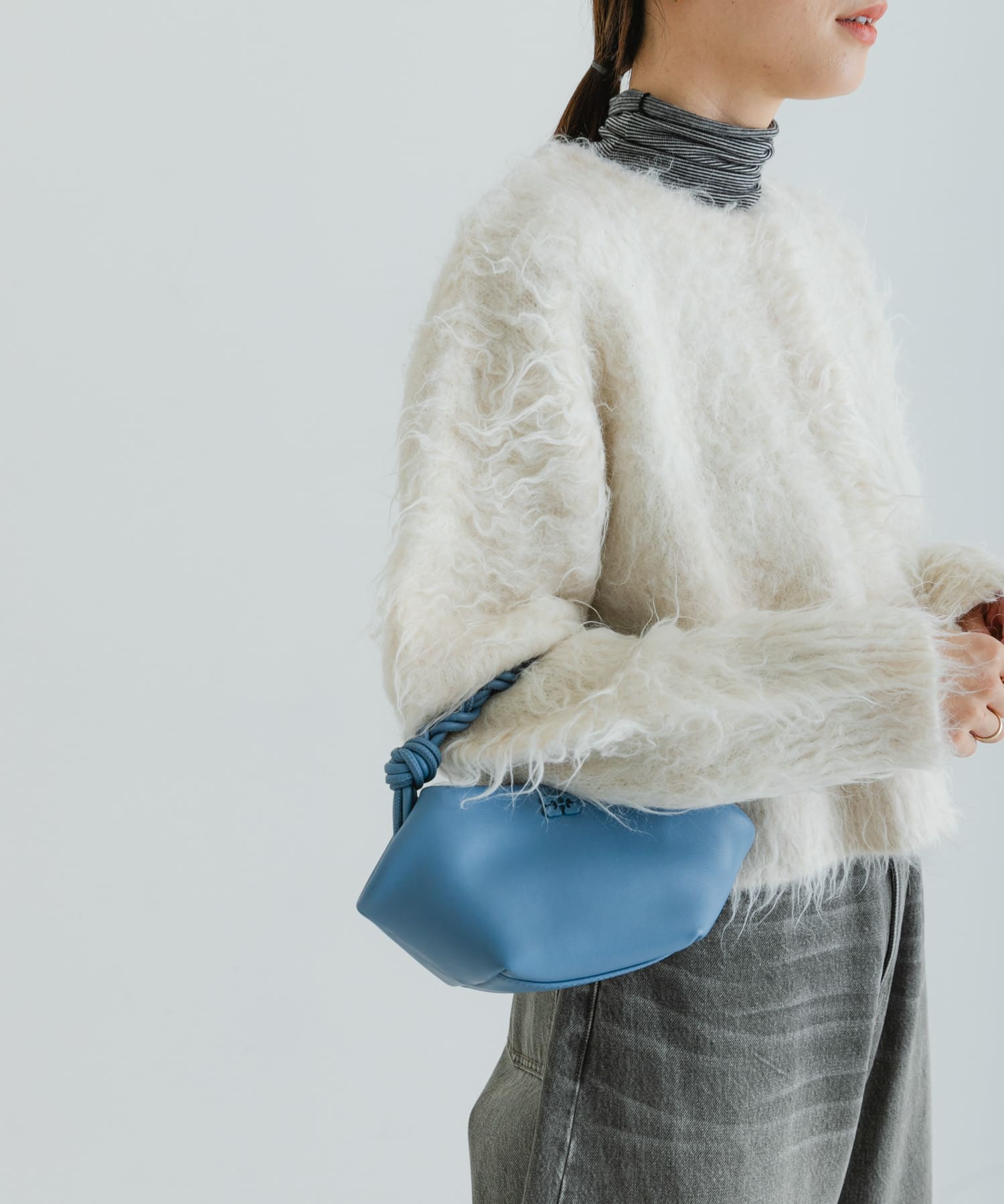 GANNI　Bou Bag Mini Dusty Blue -