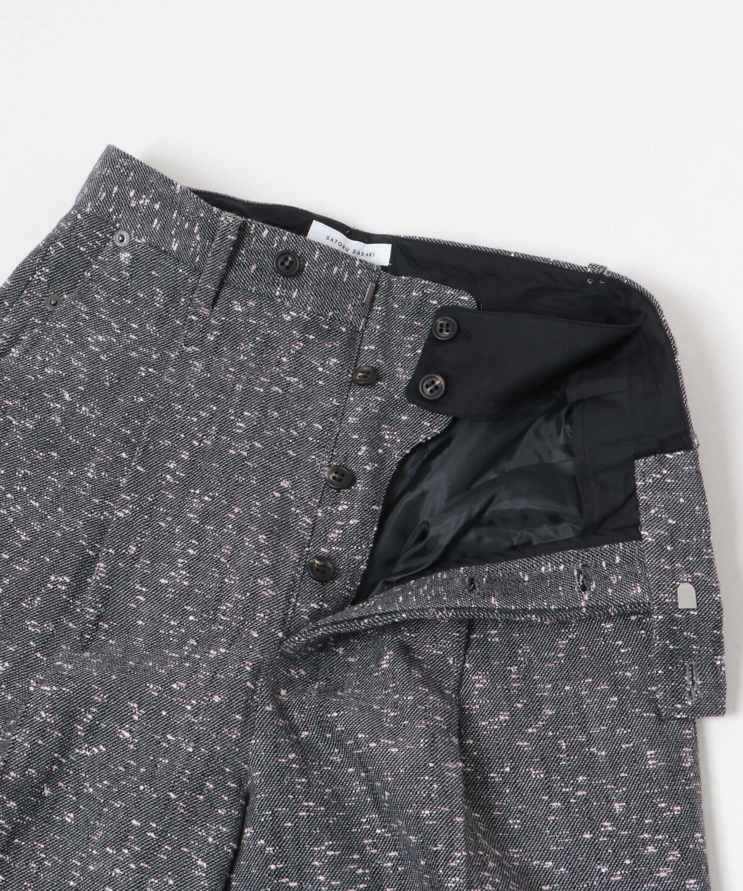 SATORU SASAKI　SINGLE-TUCKED TROUSERS GRAY 2