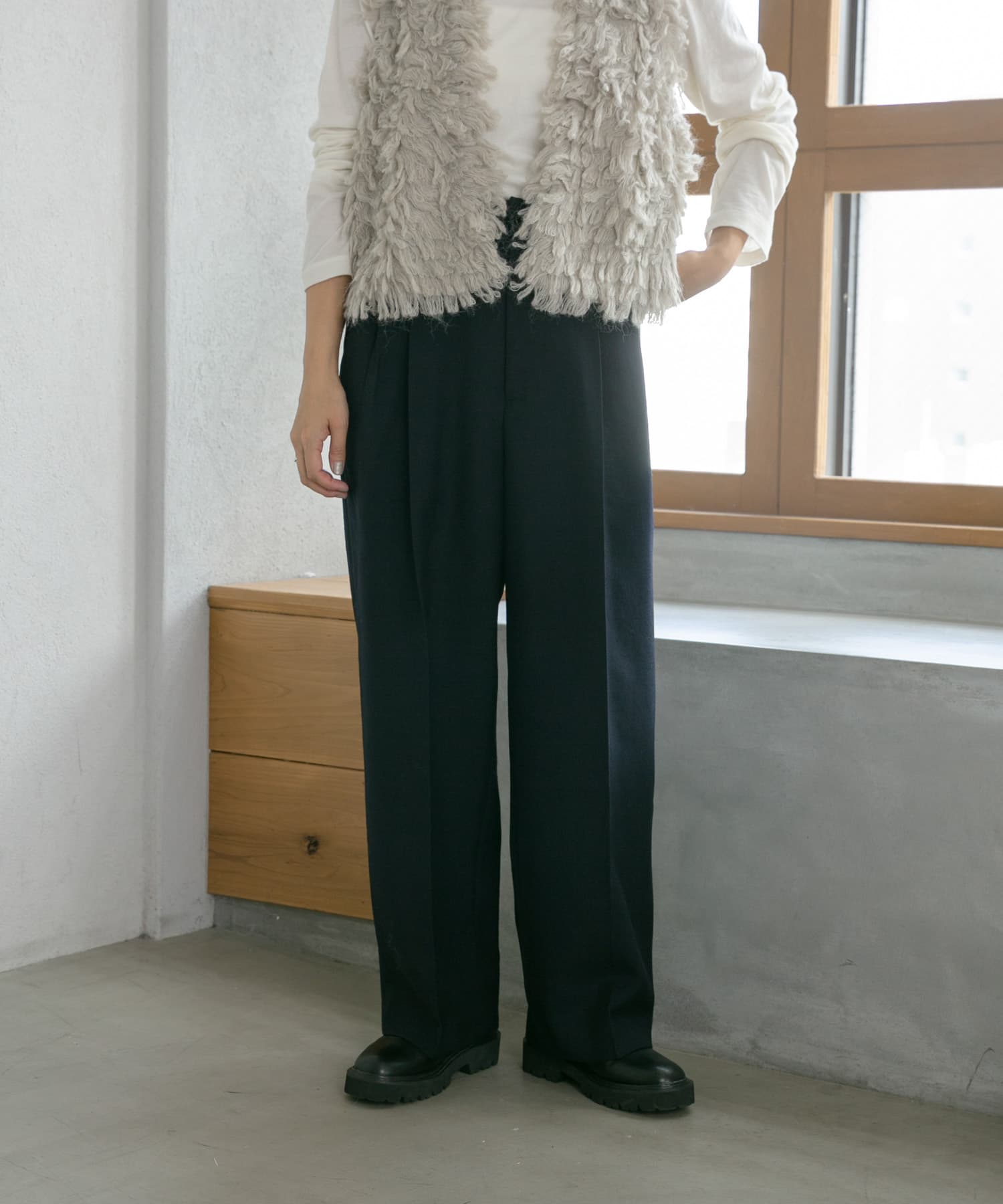 nicholson&nicholson　DRY WOOL PANTS