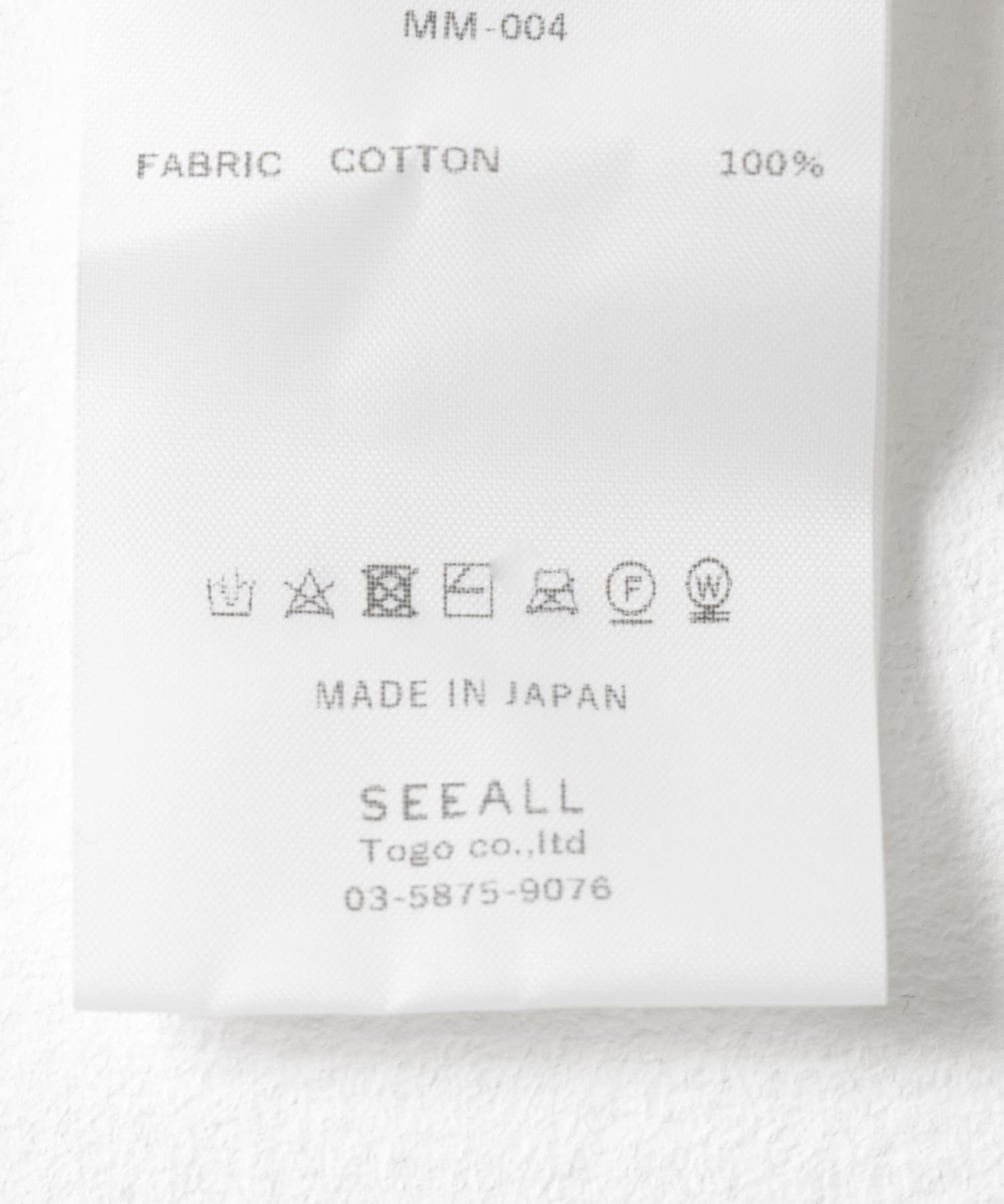 SEEALL　HAORI SWEAT JACKET WHITE M