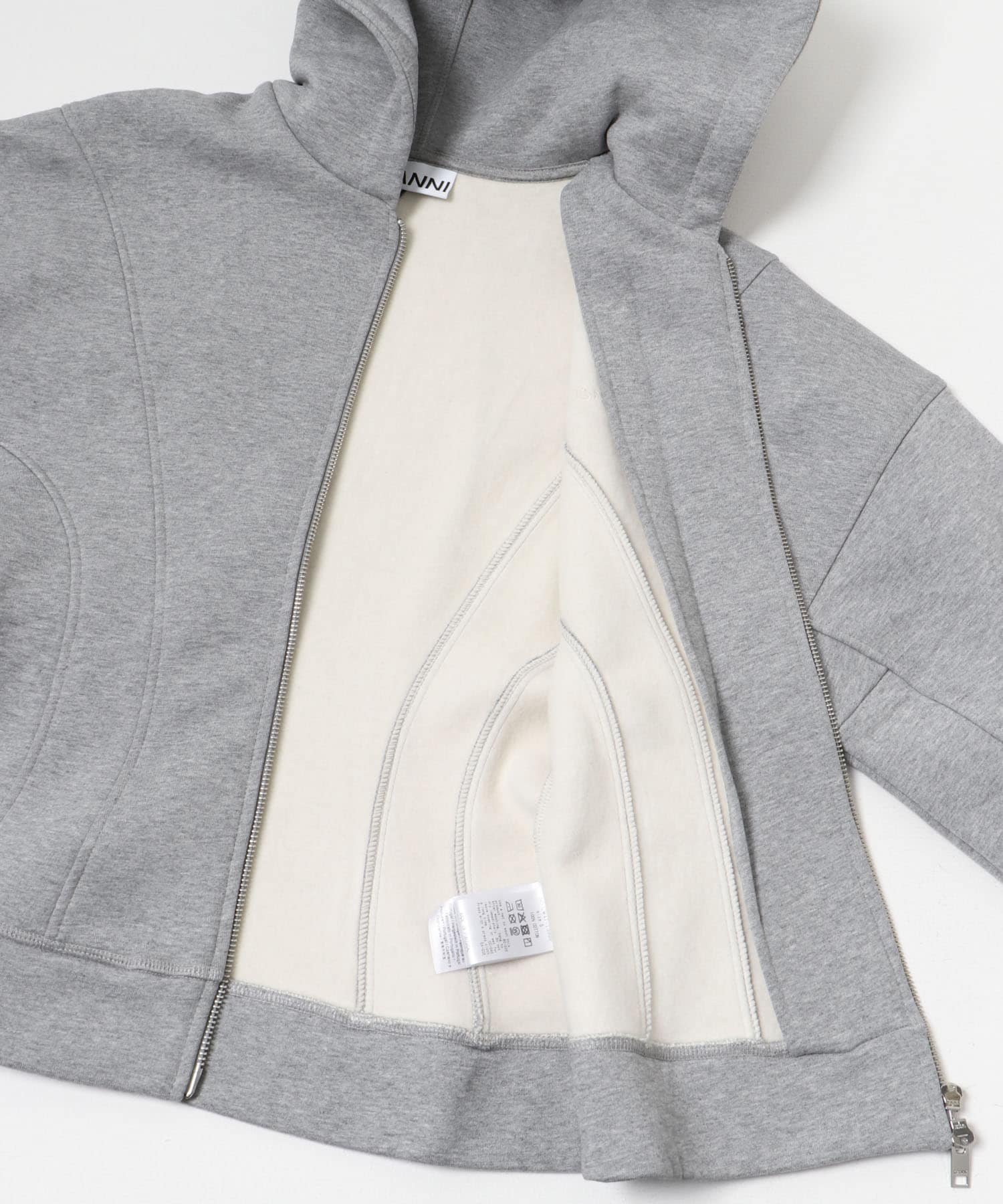 GANNI　Heavy Fleece Zip Hoodie PalomaMela S