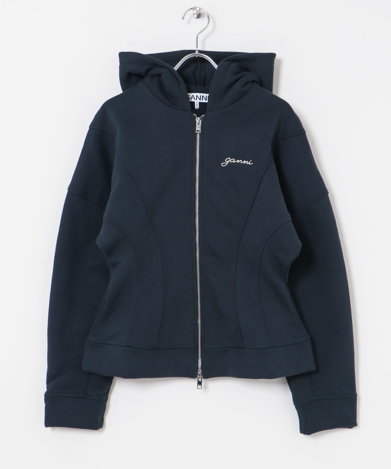 GANNI　Heavy Fleece Zip Hoodie