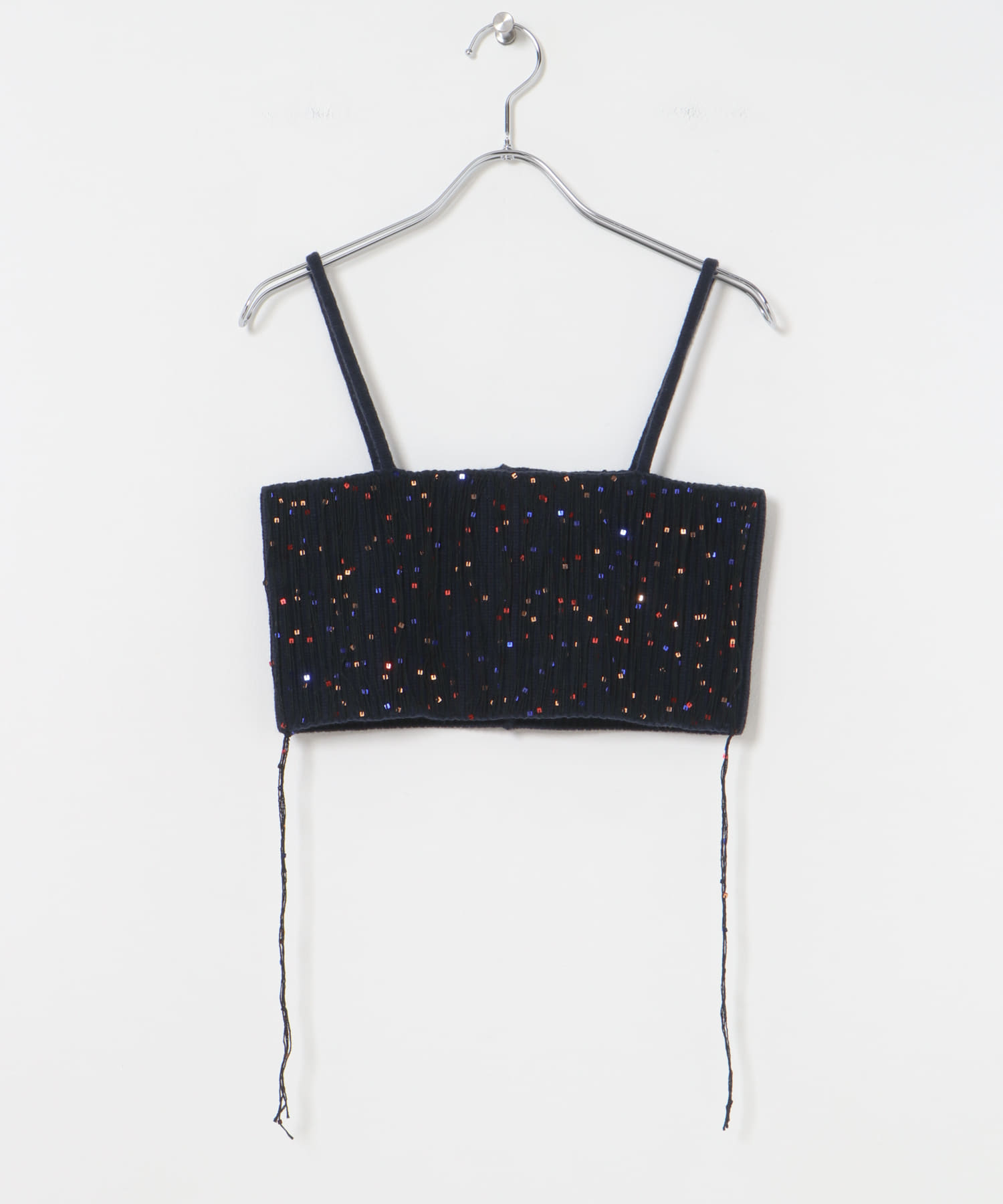 TAN　SPANGLE KNITTED BAND TOP