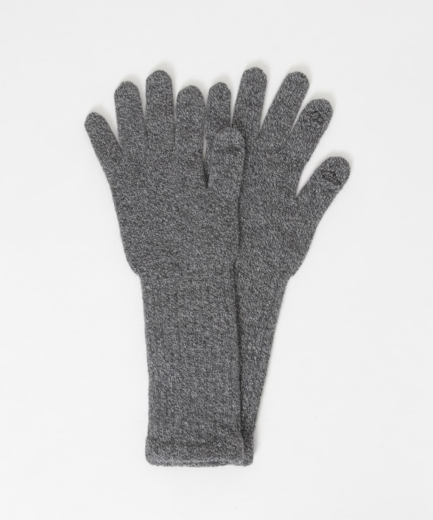 William Brunton Hand Knits　long rib cuff Glove Black MIX -