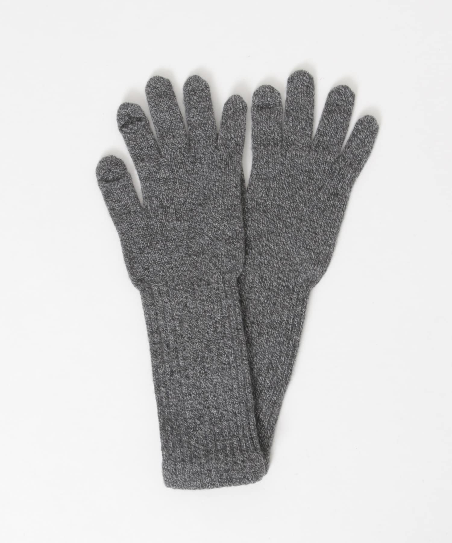 William Brunton Hand Knits　long rib cuff Glove Black MIX -