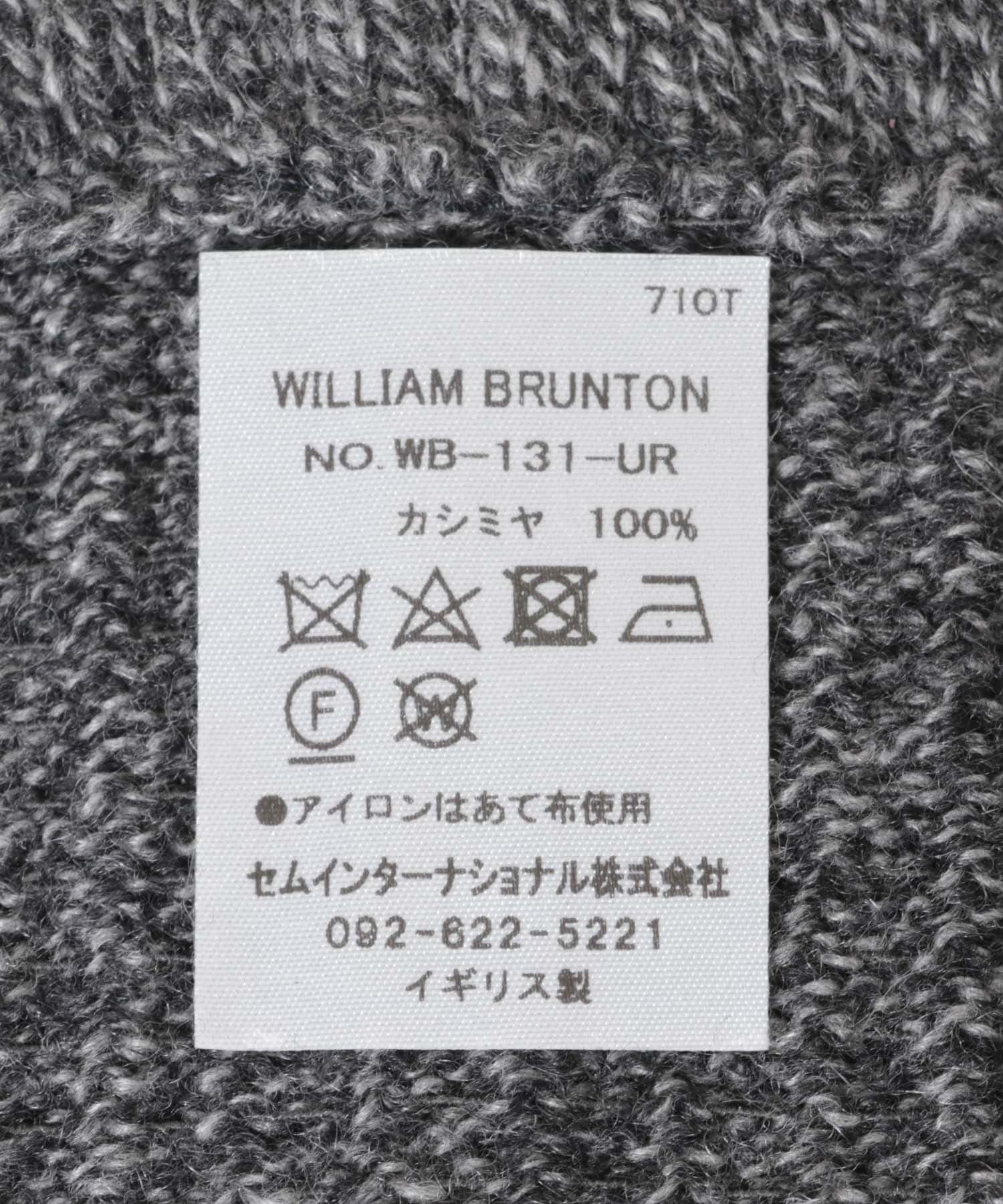 William Brunton Hand Knits　long rib cuff Glove Black MIX -