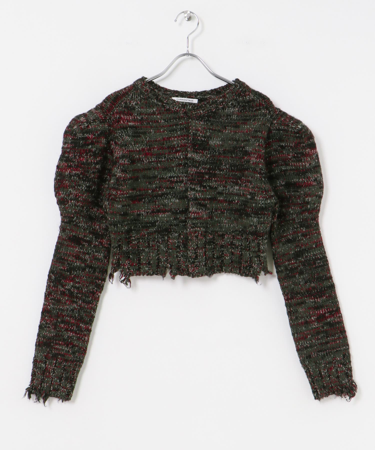 CURRENTAGE　MIX YARN KNIT カーキ 9