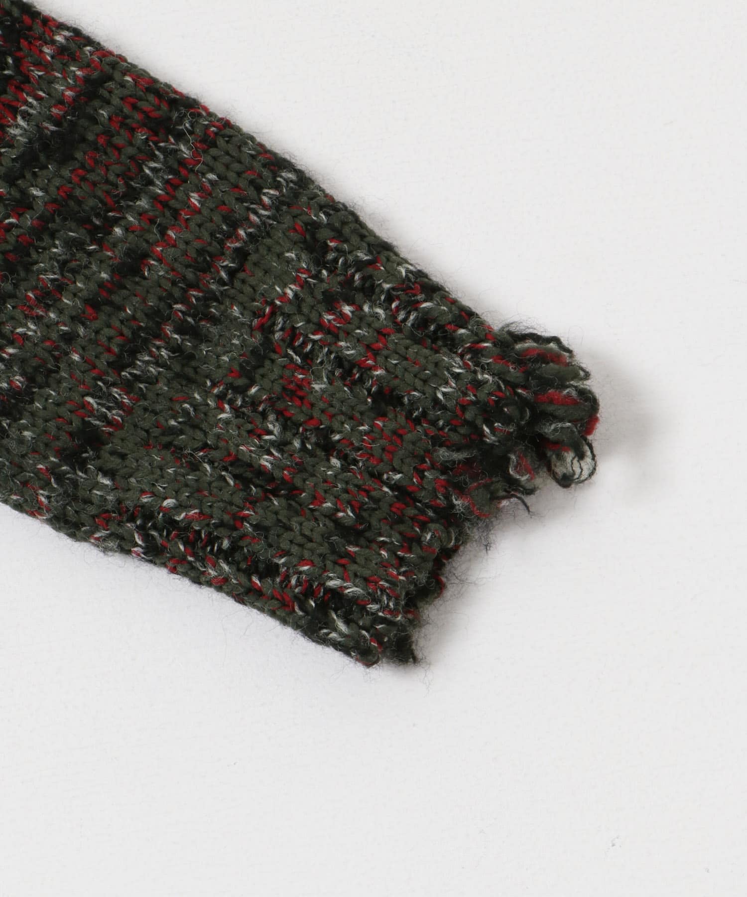 CURRENTAGE　MIX YARN KNIT カーキ 9