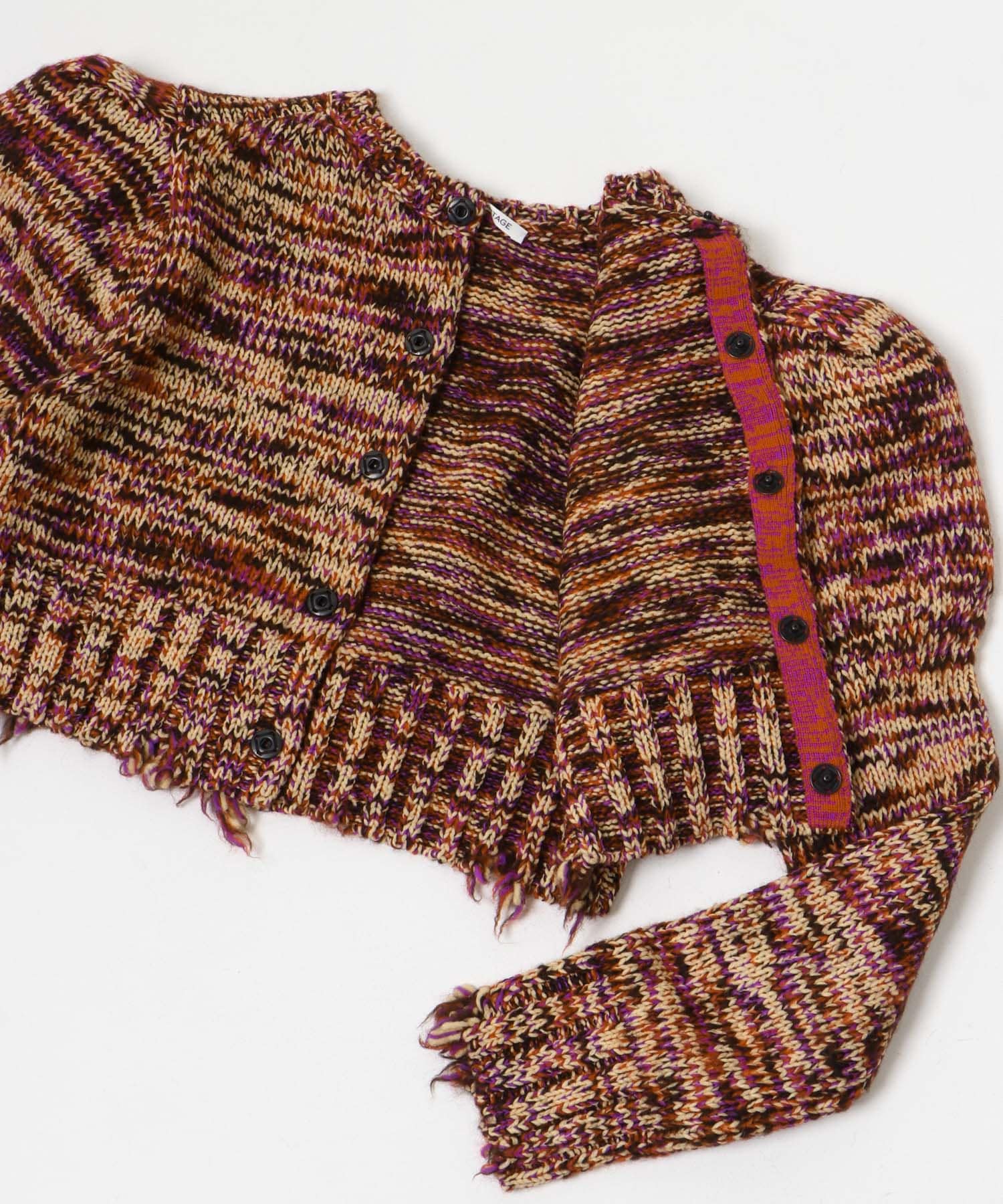 CURRENTAGE　MIX YARN KNIT ボルドー 9