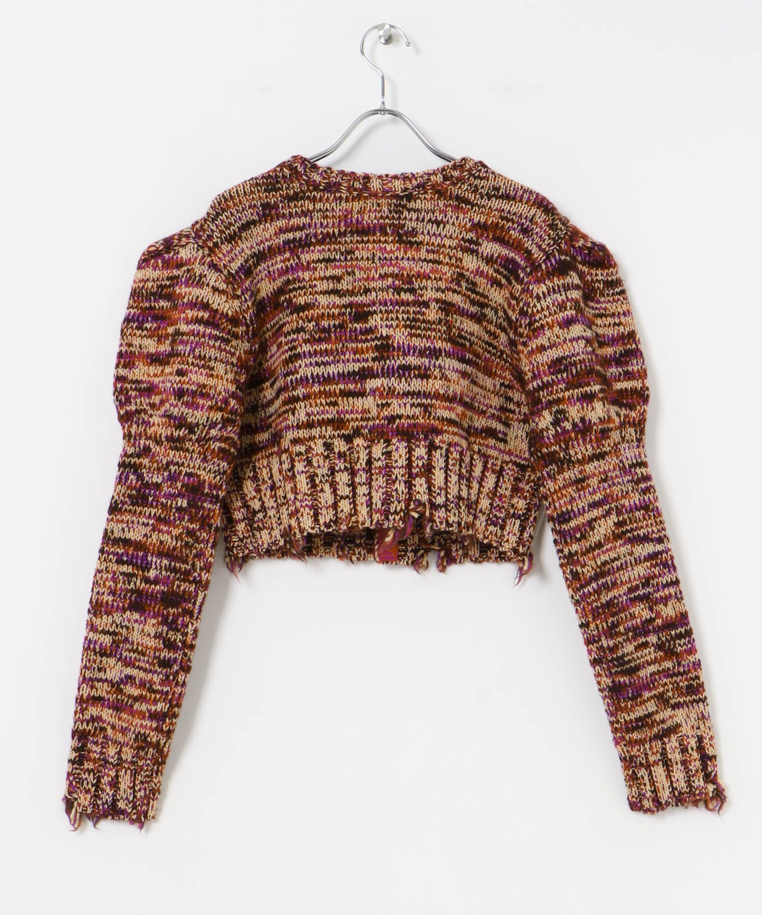 CURRENTAGE　MIX YARN KNIT ボルドー 9