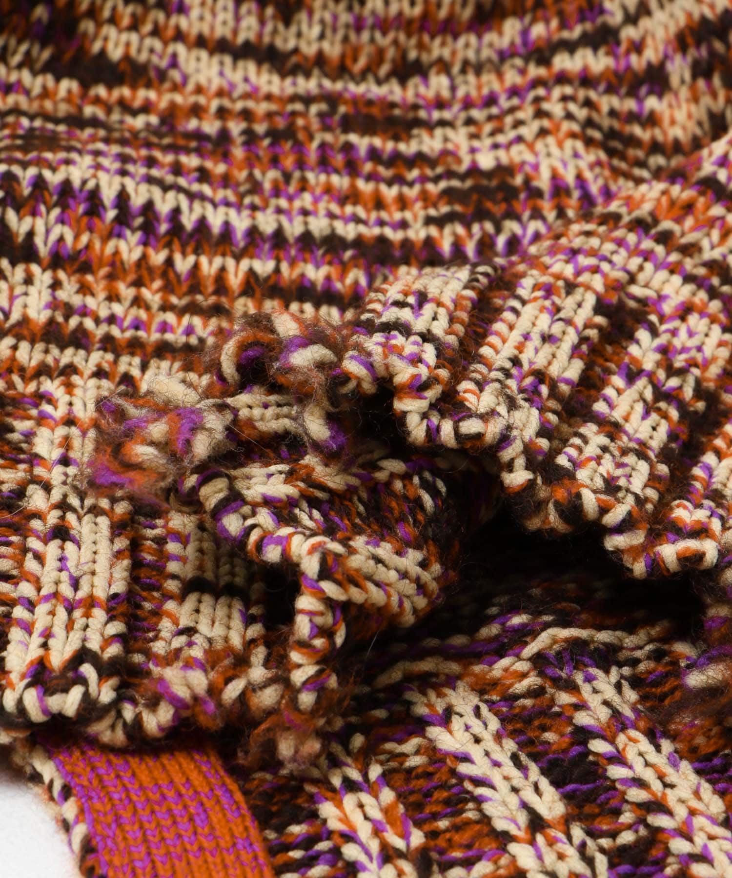 CURRENTAGE　MIX YARN KNIT ボルドー 9