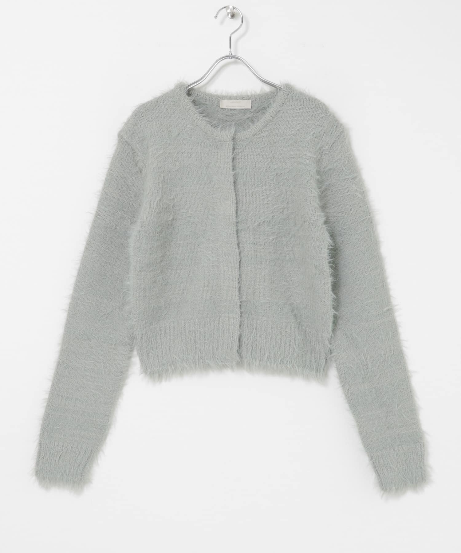 AMOMENTO　SHAGGY KNIT CARDIGAN LIGHT MINT 0