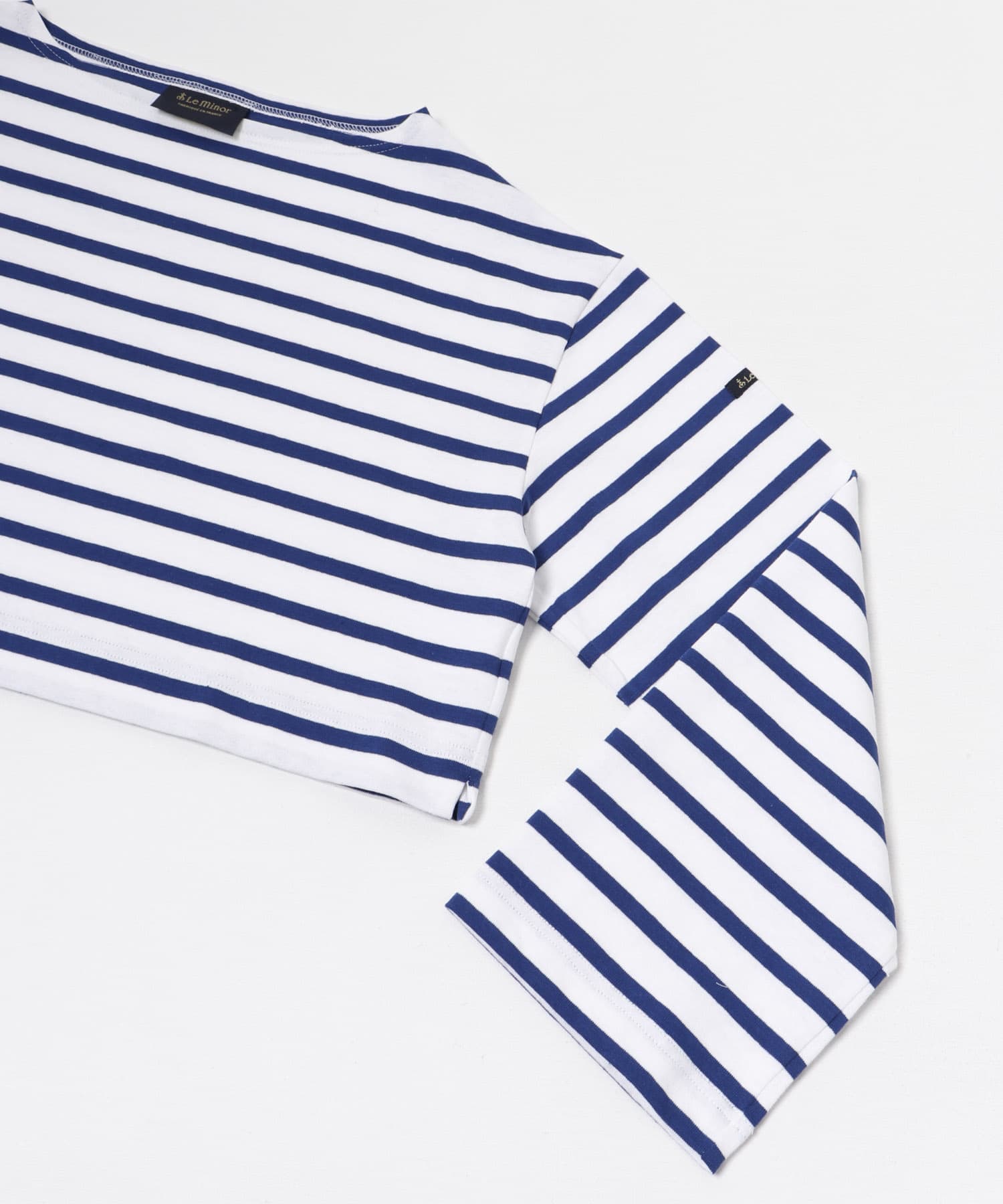 『WEB/一部店舗限定』『別注』Le minor×UR　Border cropped Tee Bla/roy FREE