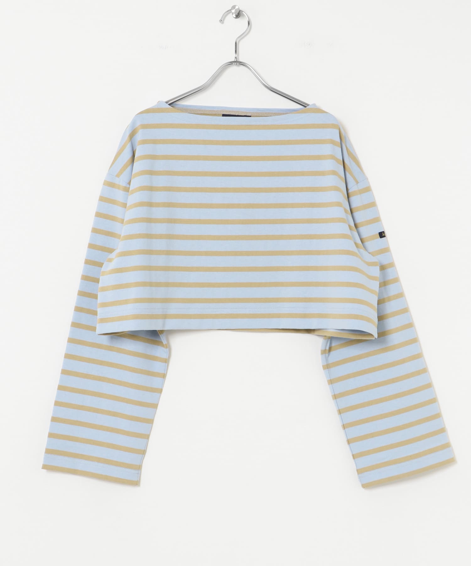 『WEB/一部店舗限定』『別注』Le minor×UR　Border cropped Tee Sill/beige FREE
