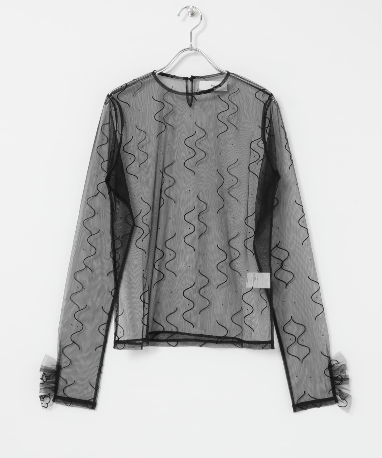 Po/　tulle top naminami blk/blk FREE